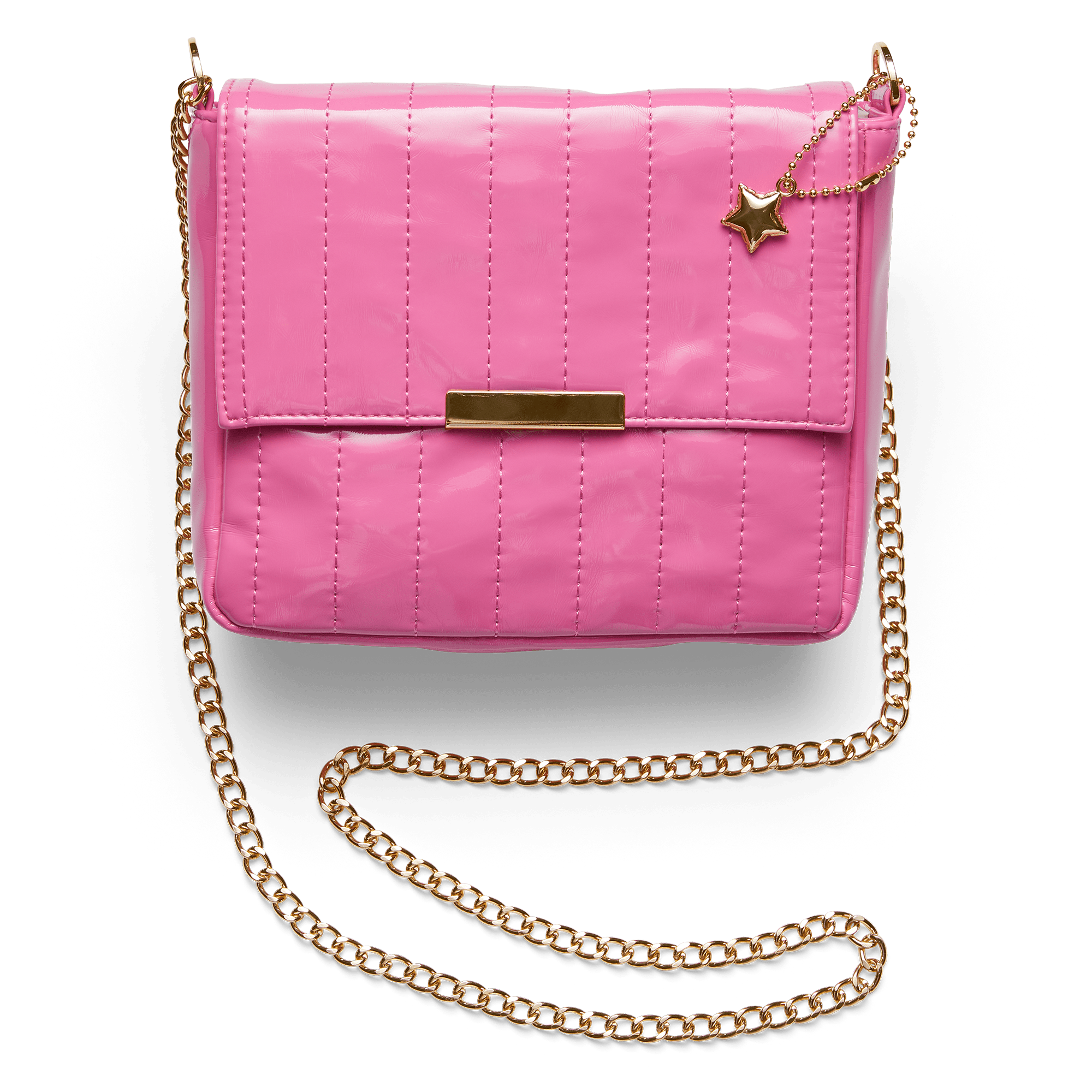 Pink Patent Purse with Gold Chain Strap for Girls | American Girl x Something Navy