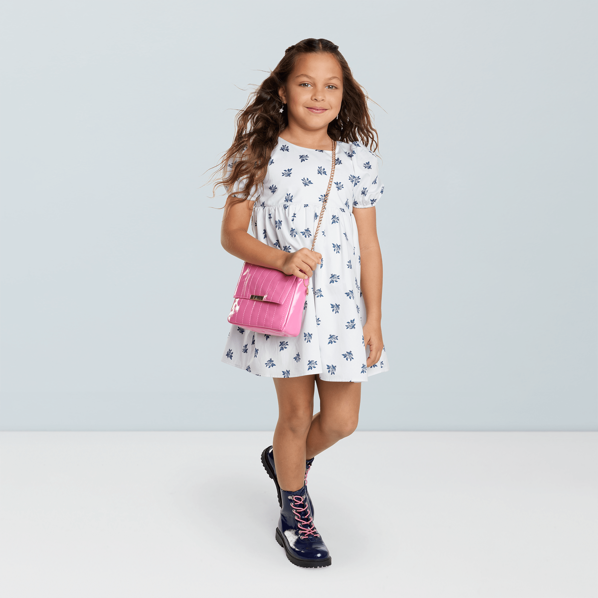 Pink Patent Purse with Gold Chain Strap for Girls | American Girl x Something Navy
