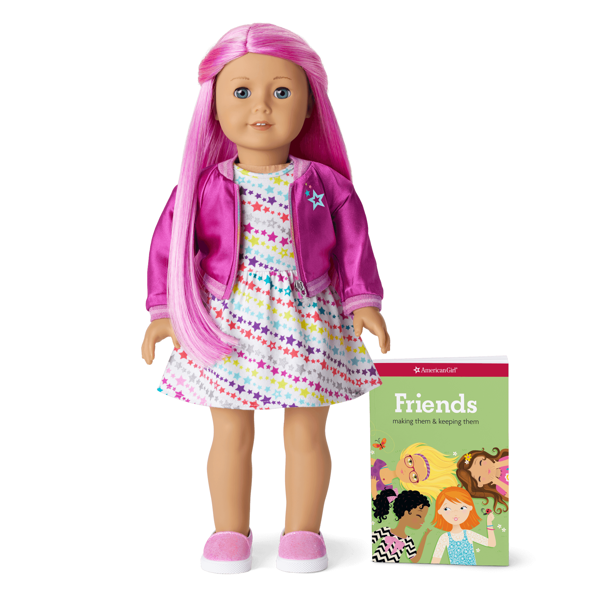 Truly Me Doll #87 with Light Blue Eyes & Magenta Hair | 18" Vinyl Doll