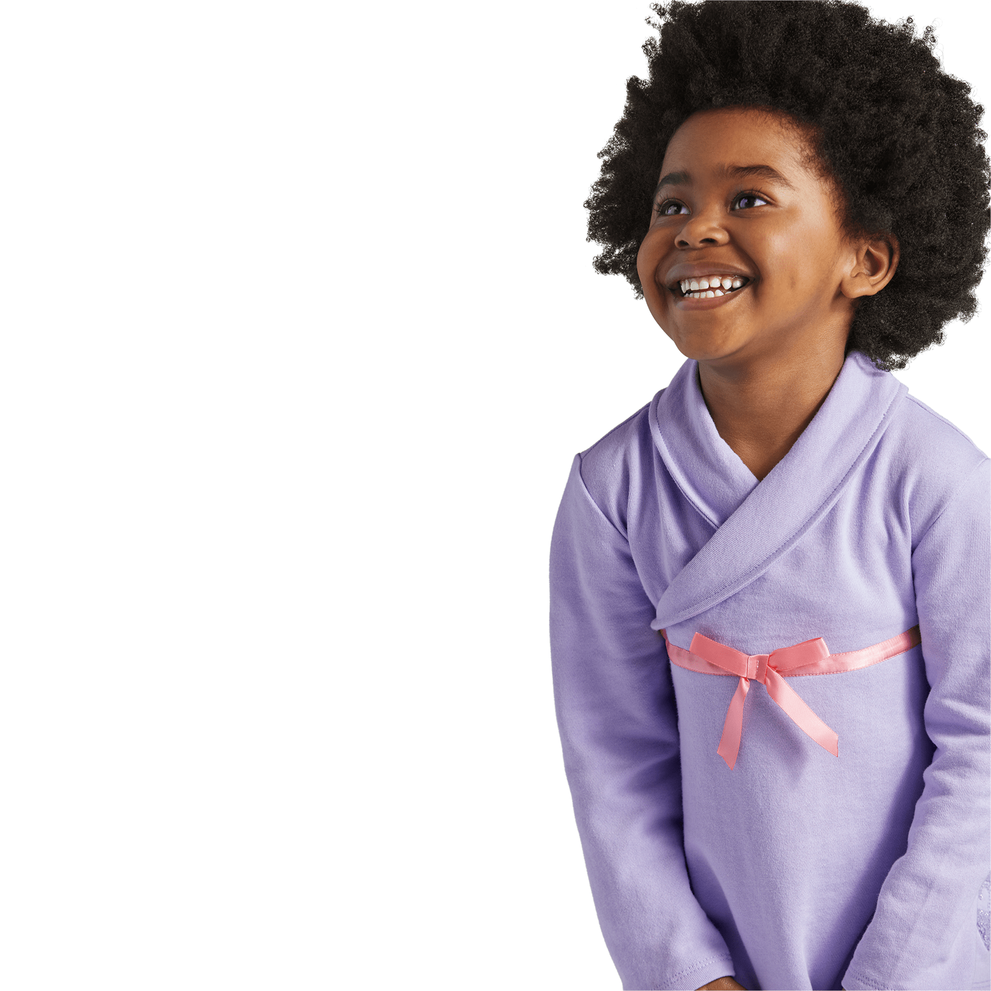 Purple Terrycloth Top for Girls with Shawl Collar | Comfy & Cozy