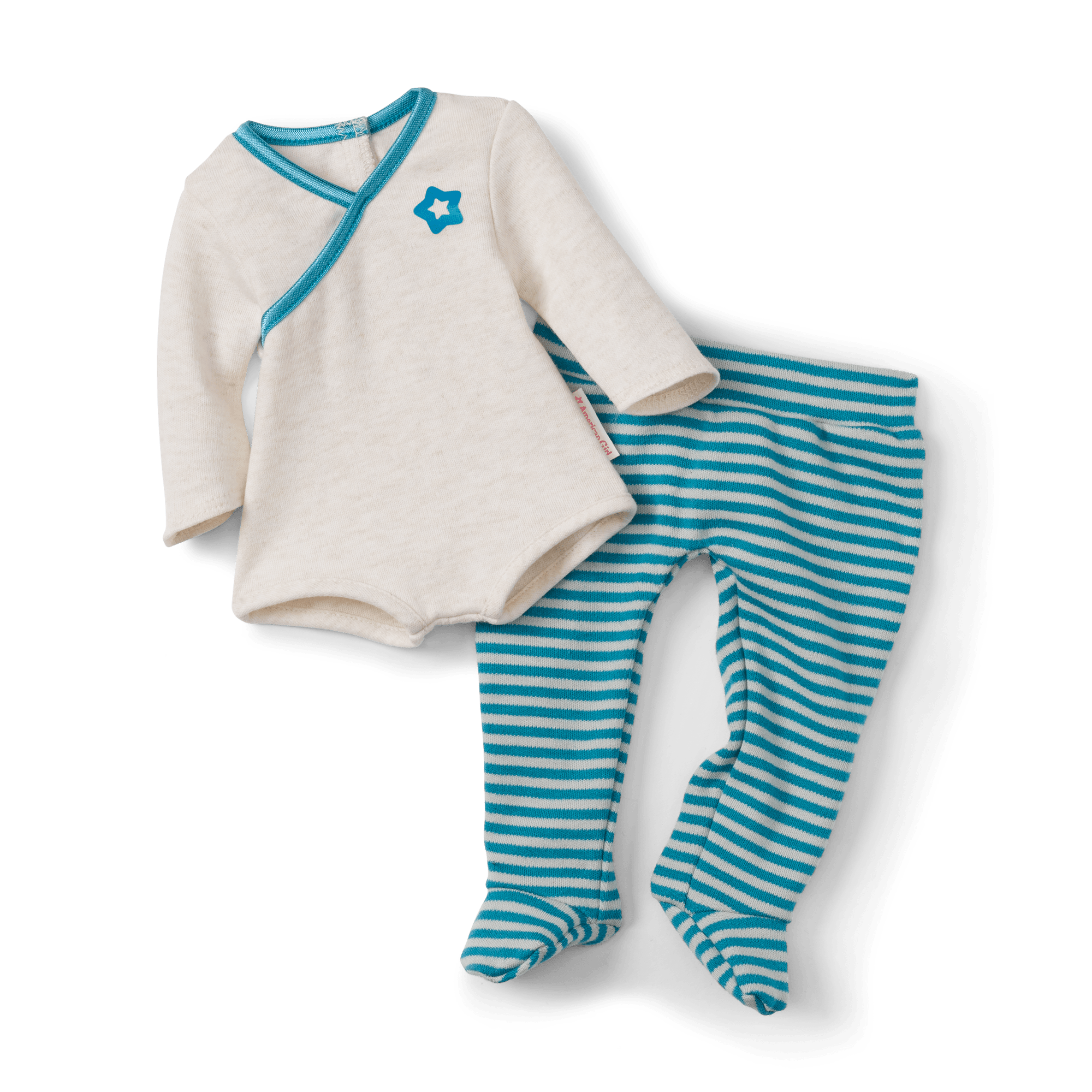 Bitty Baby Doll with Black Hair & Blue Outfit | 15” Soft Vinyl Doll