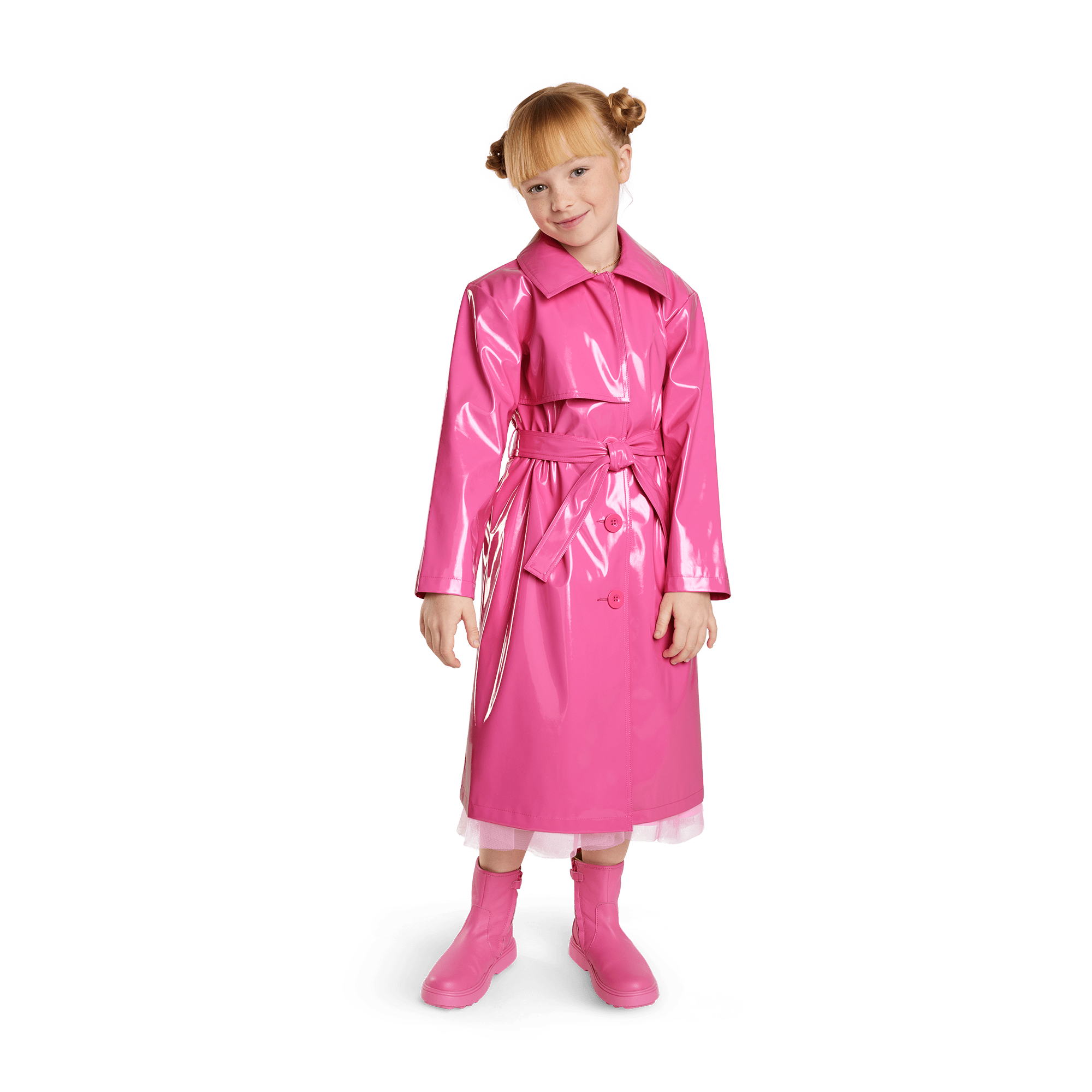 Pink Trench Coat for Girls with Belted Waist | American Girl x Something Navy