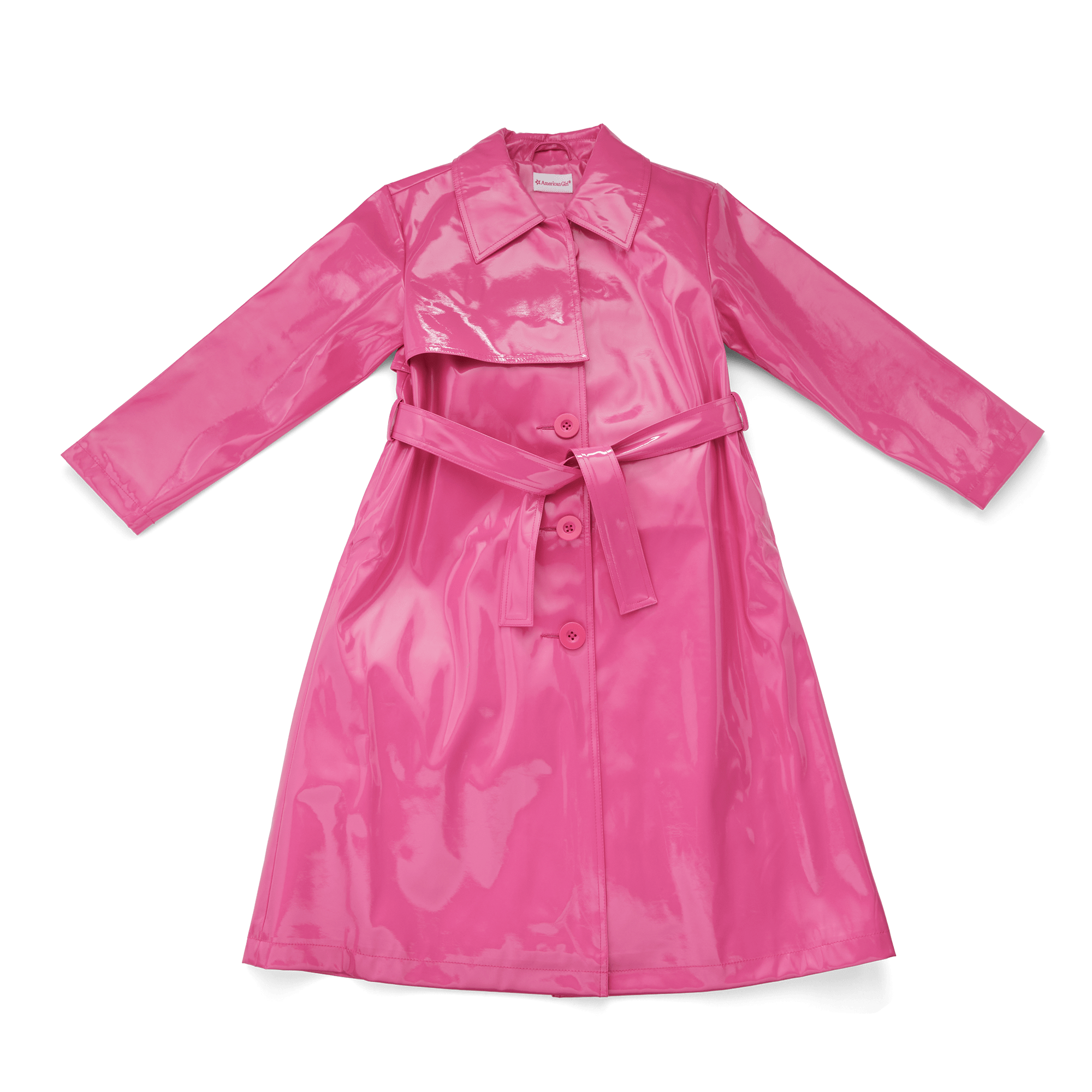 Pink Trench Coat for Girls with Belted Waist | American Girl x Something Navy