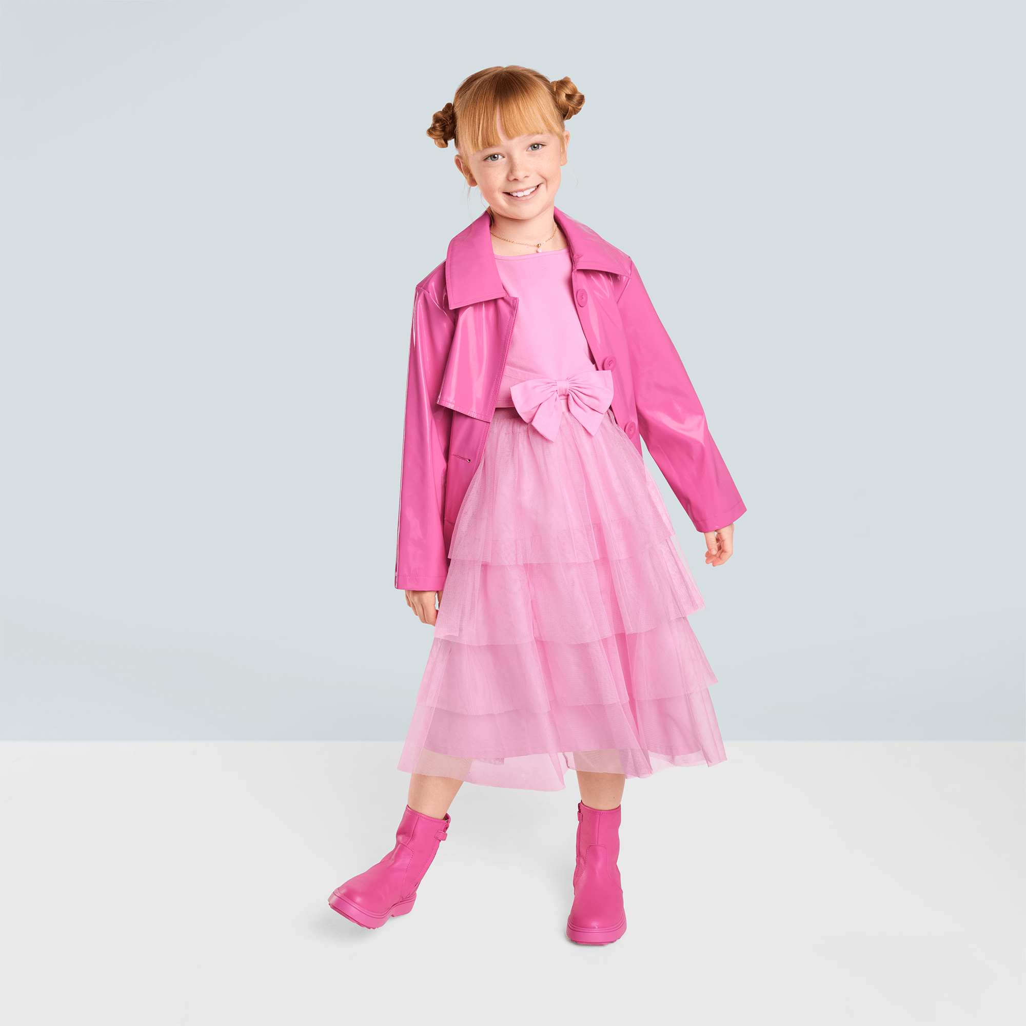 Pink Trench Coat for Girls with Belted Waist | American Girl x Something Navy