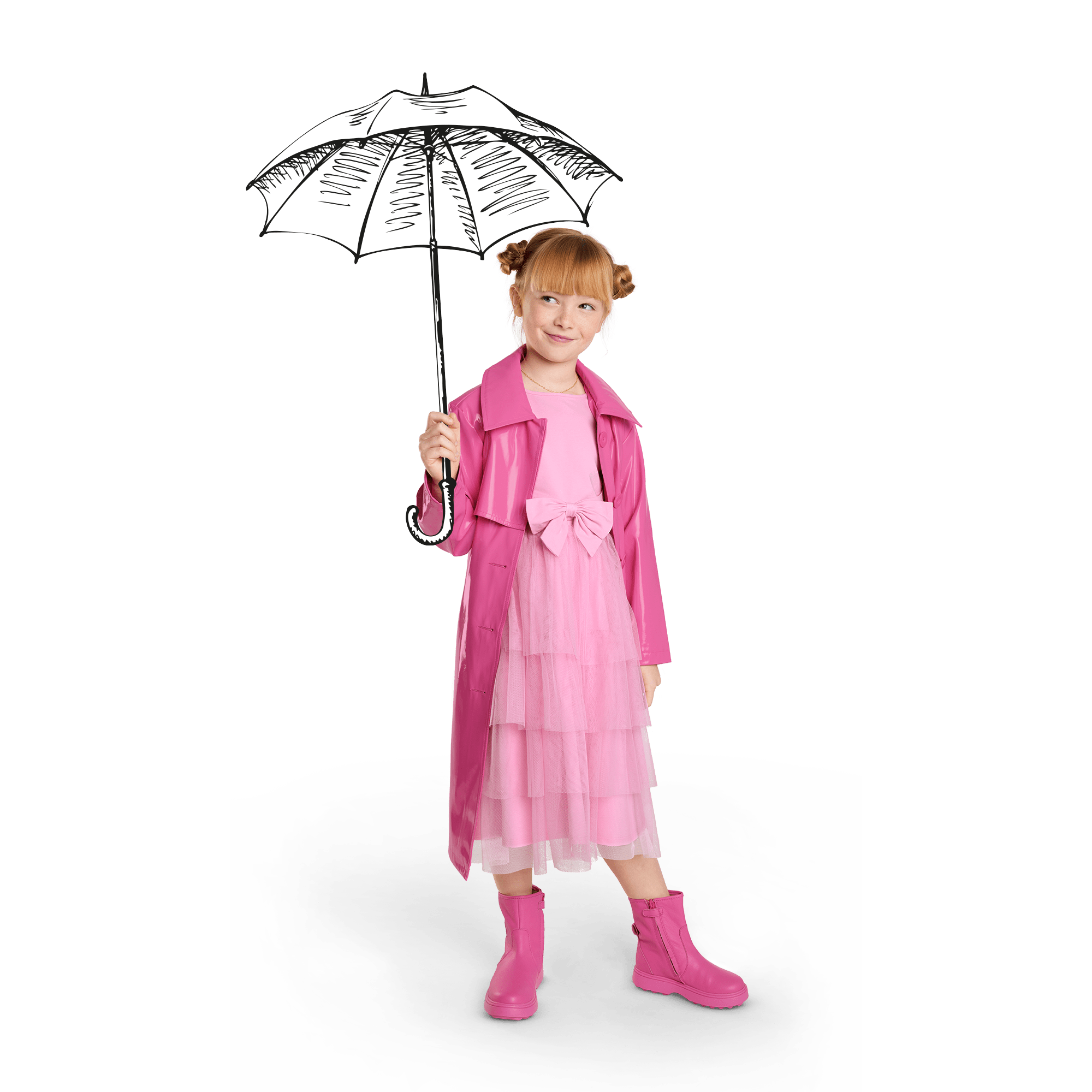 Pink Trench Coat for Girls with Belted Waist | American Girl x Something Navy