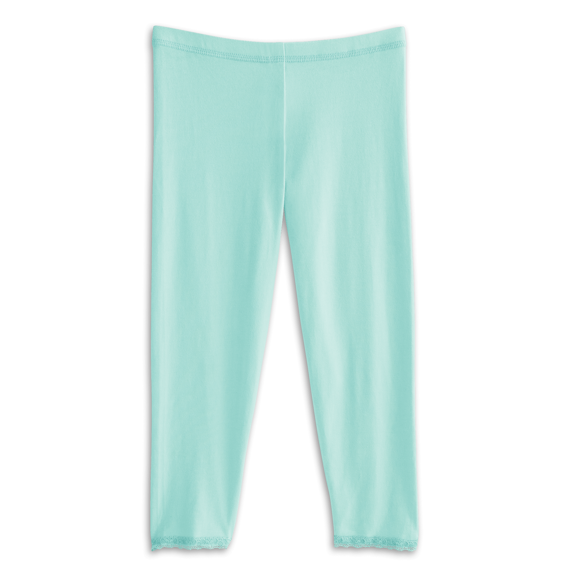 Girls' Spring Leggings with Lace Trim & Elastic Waistband | Cotton-Spandex
