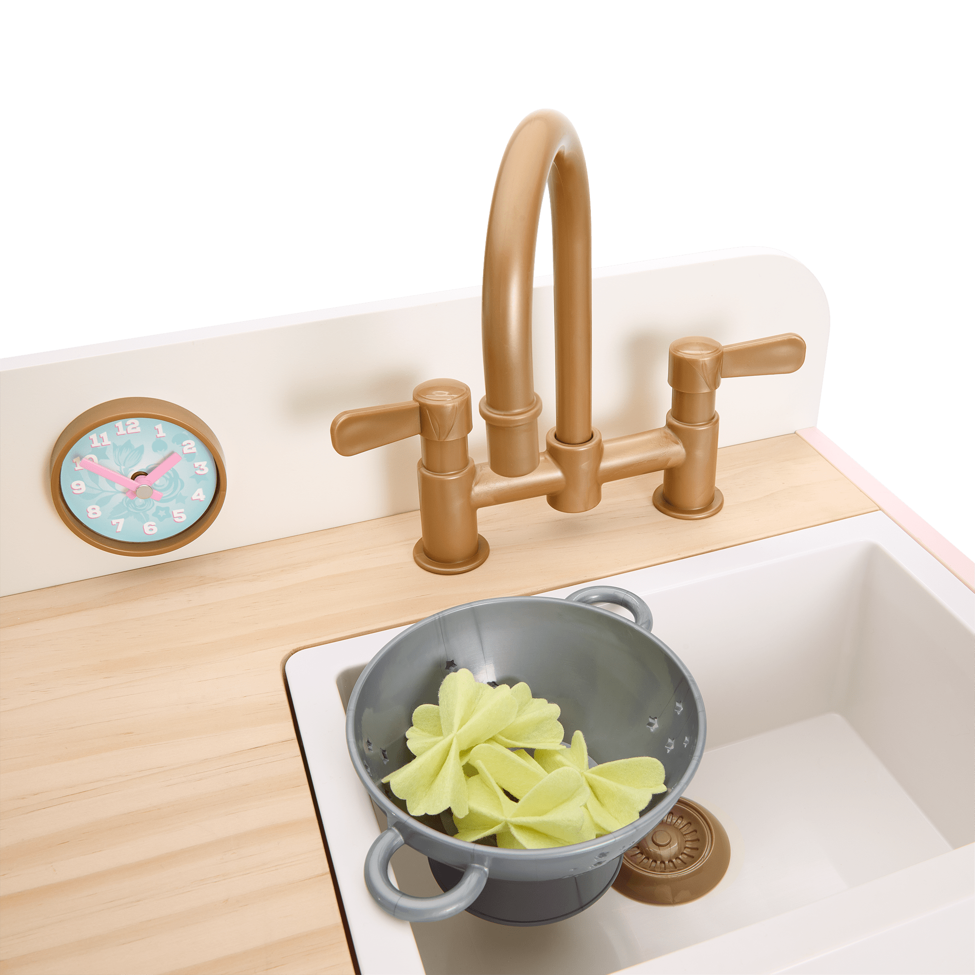 Bitty Baby's™ Wooden Play Kitchen with Farmhouse Sink & Accessories