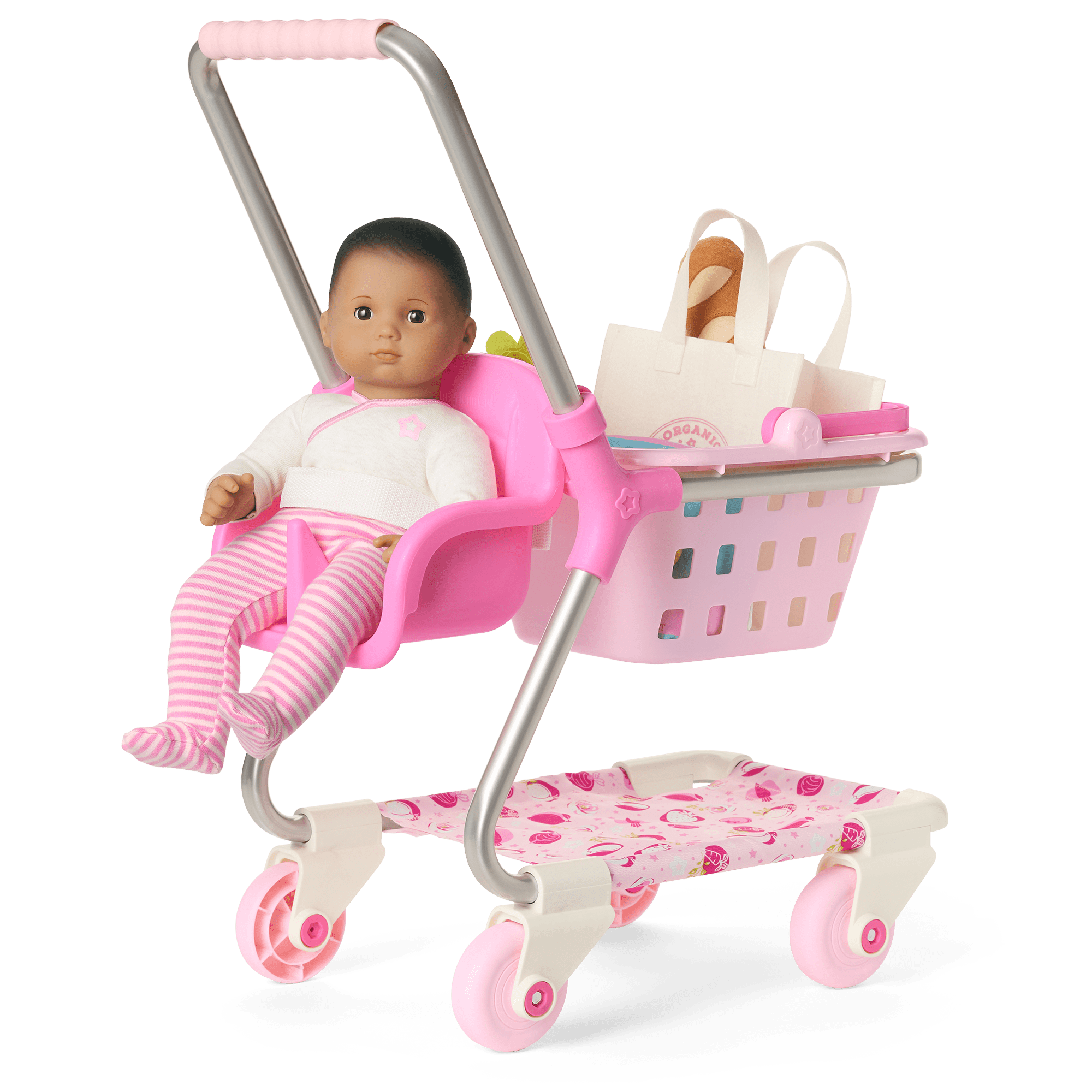 Bitty Baby Doll Shopping Cart Set with Groceries & Accessories | Bitty's™
