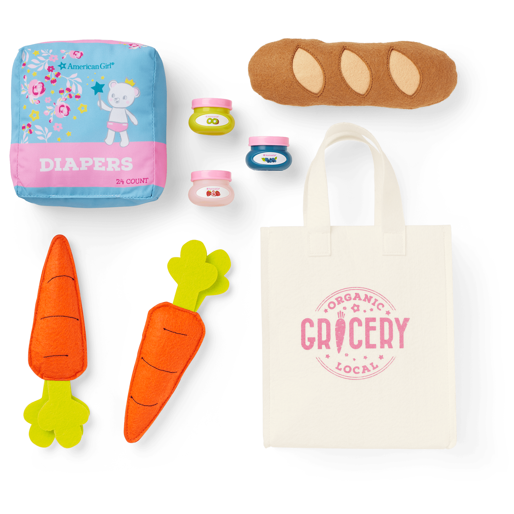 Bitty Baby Doll Shopping Cart Set with Groceries & Accessories | Bitty's™
