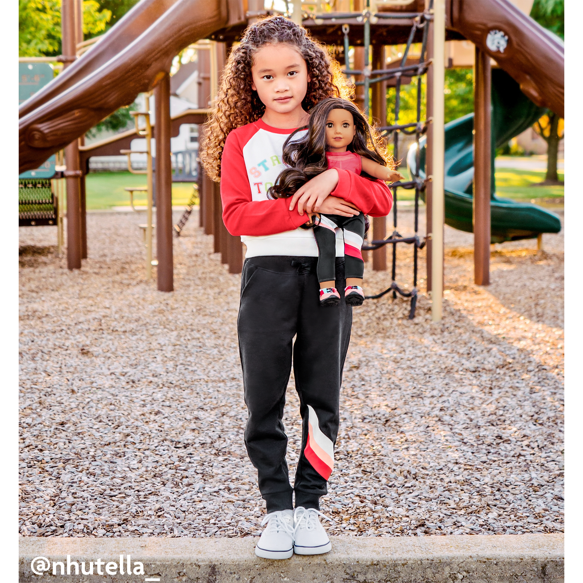 Black Striped Joggers for Girls | American Girl x Janie and Jack