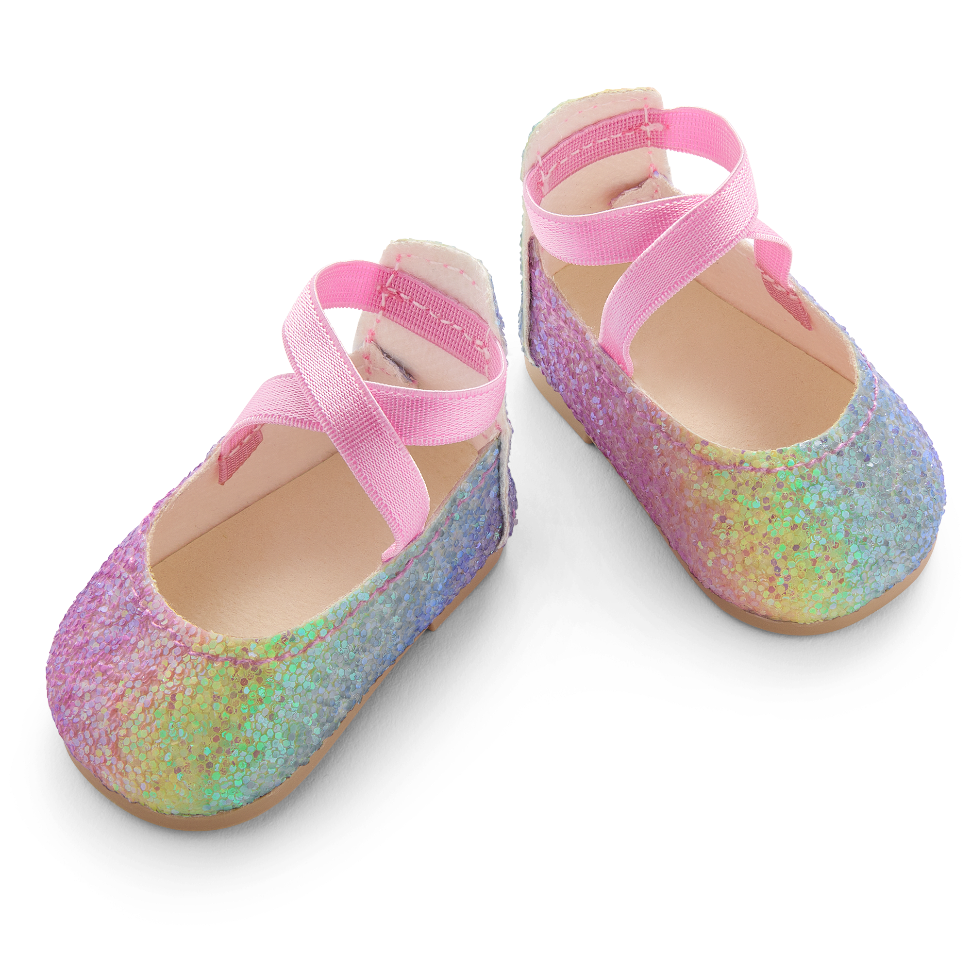 Rainbow Glitter Ballet Shoes for 18-inch Dolls | American Girl