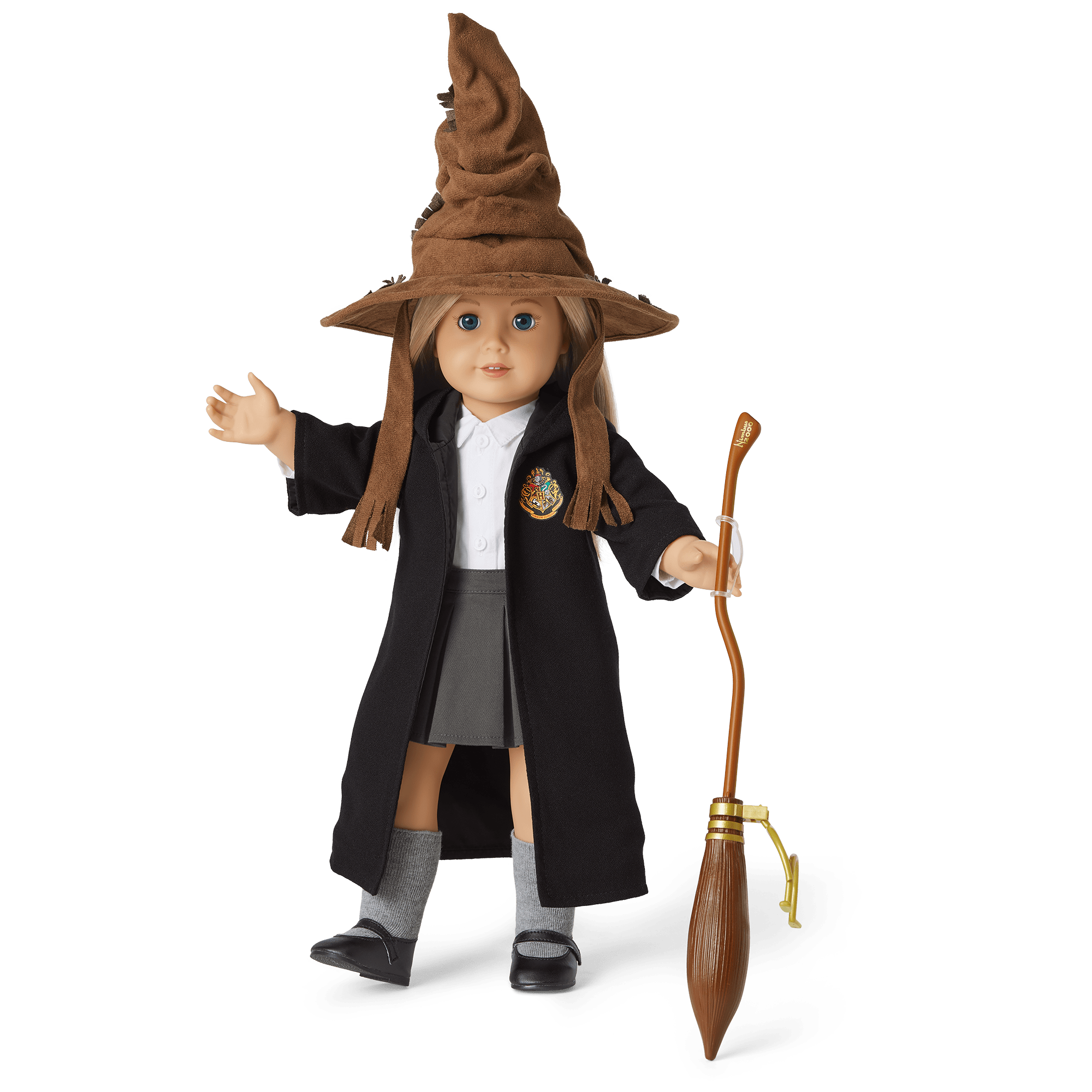 Hogwarts Sorting Hat & Nimbus 2000 Broom for 18-inch Dolls | American Girl