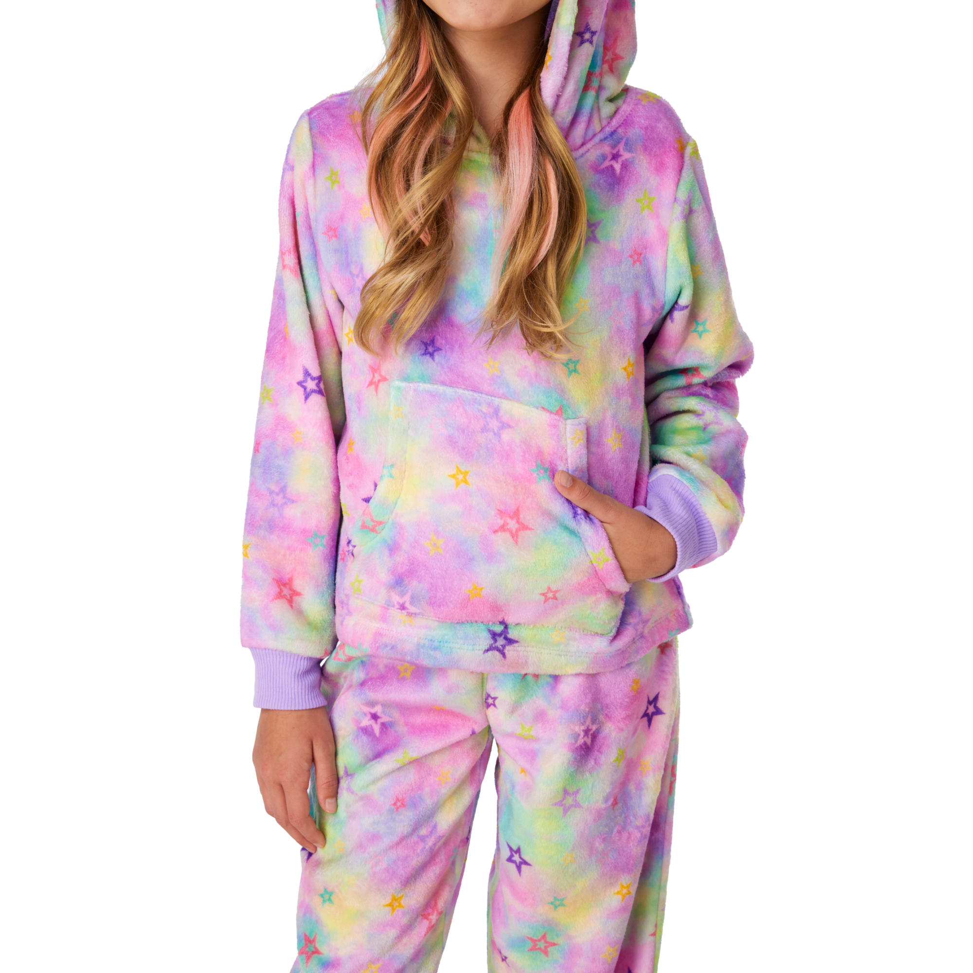 Girls' Stars & Snuggles Pajama Set with Hood & Matching Doll PJs | Summer’s™