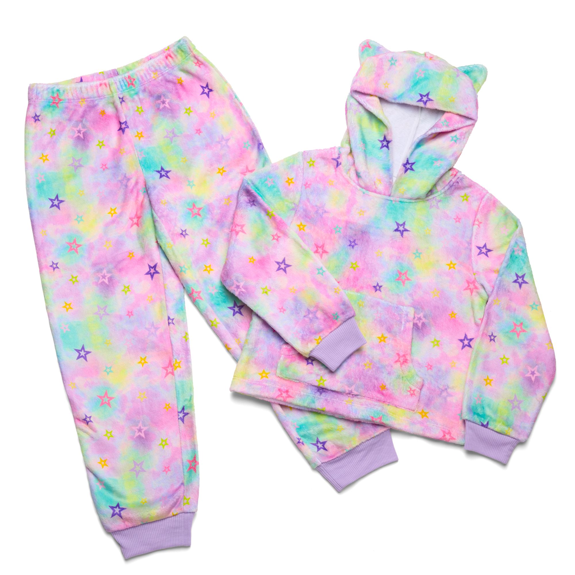 Girls' Stars & Snuggles Pajama Set with Hood & Matching Doll PJs | Summer’s™