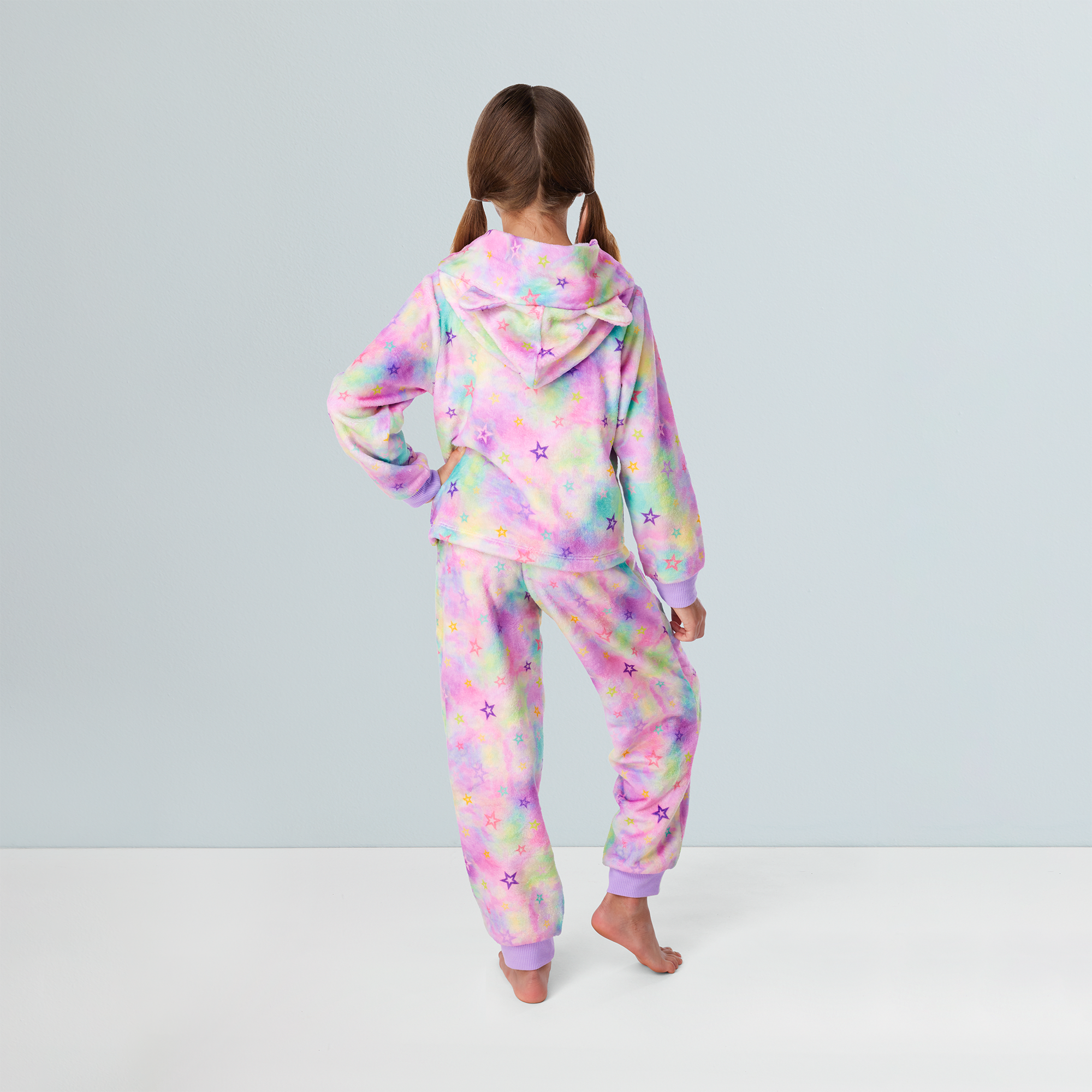 Girls' Stars & Snuggles Pajama Set with Hood & Matching Doll PJs | Summer’s™