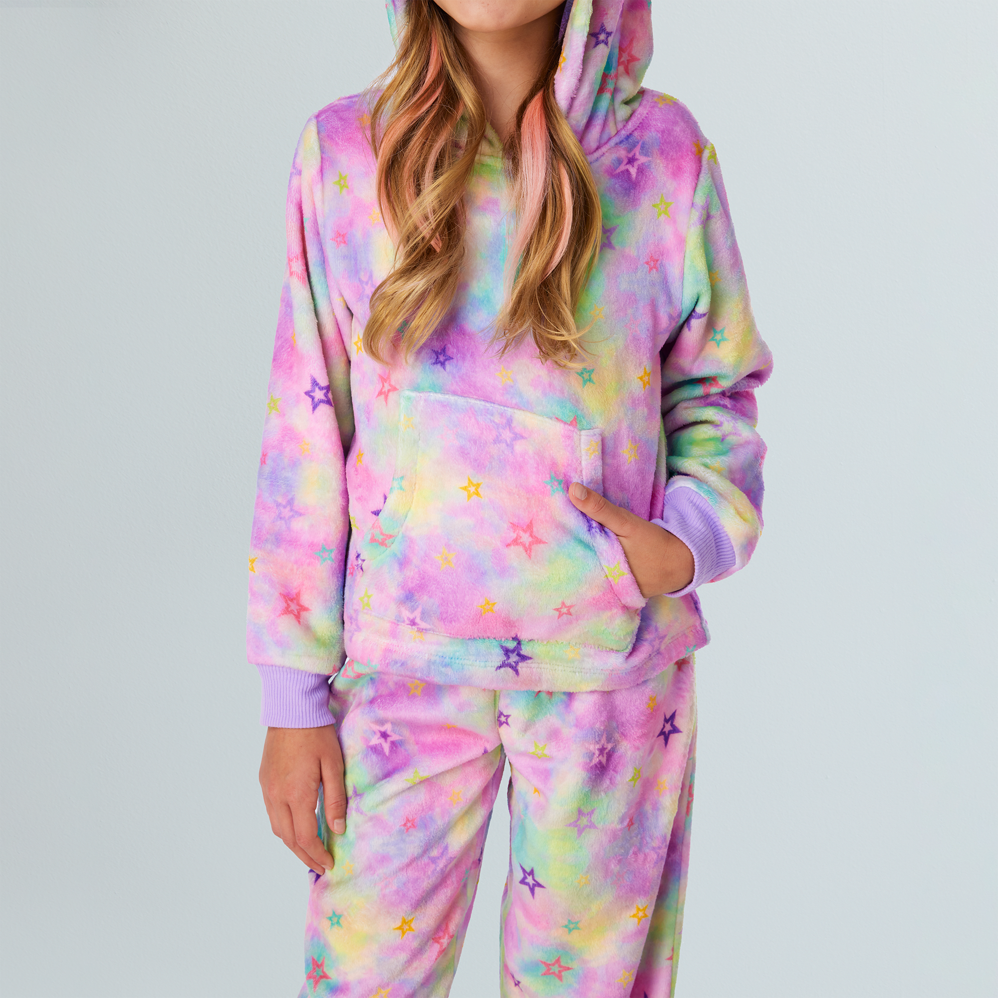 Girls' Stars & Snuggles Pajama Set with Hood & Matching Doll PJs | Summer’s™