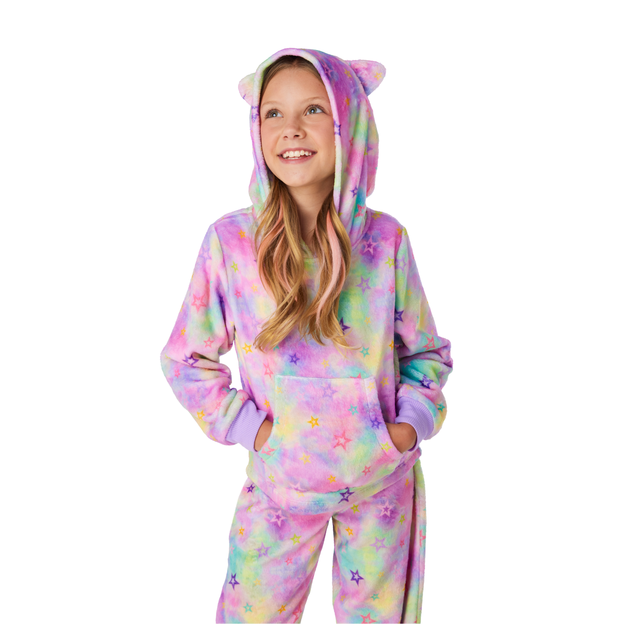 Girls' Stars & Snuggles Pajama Set with Hood & Matching Doll PJs | Summer’s™