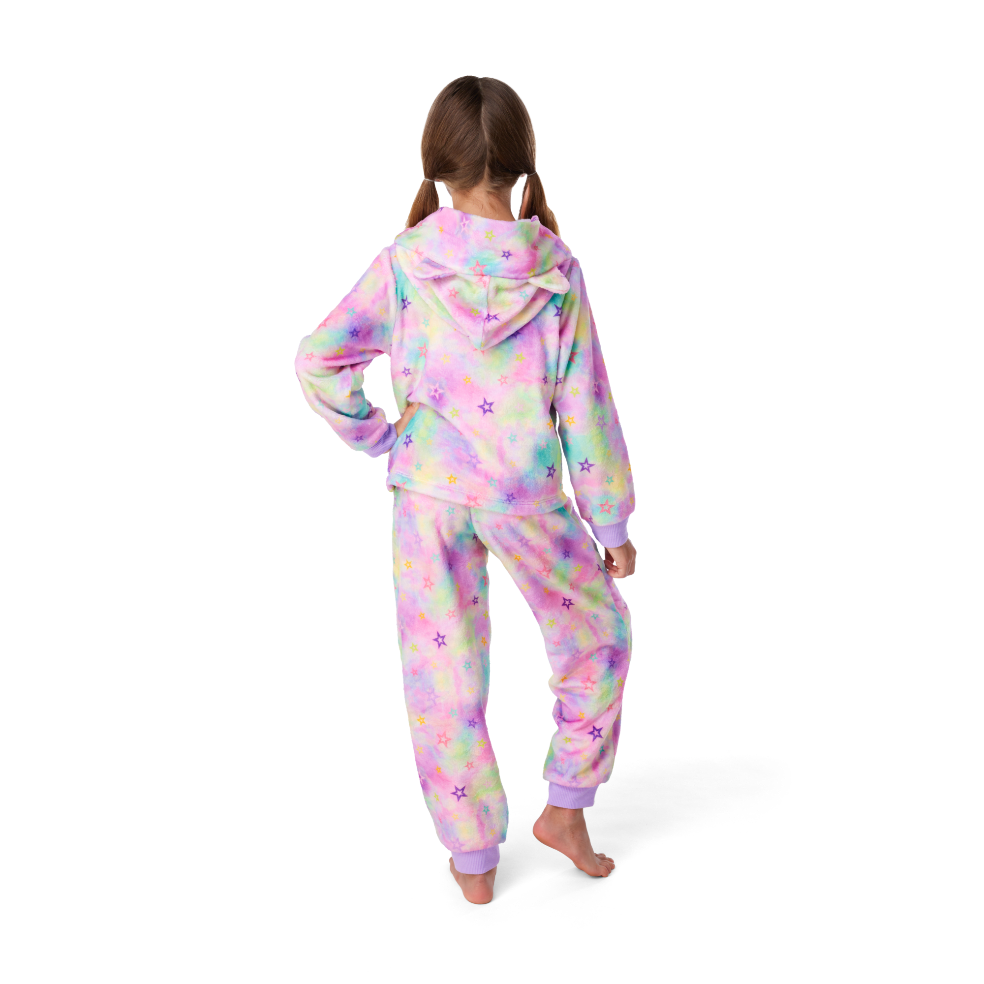 Girls' Stars & Snuggles Pajama Set with Hood & Matching Doll PJs | Summer’s™