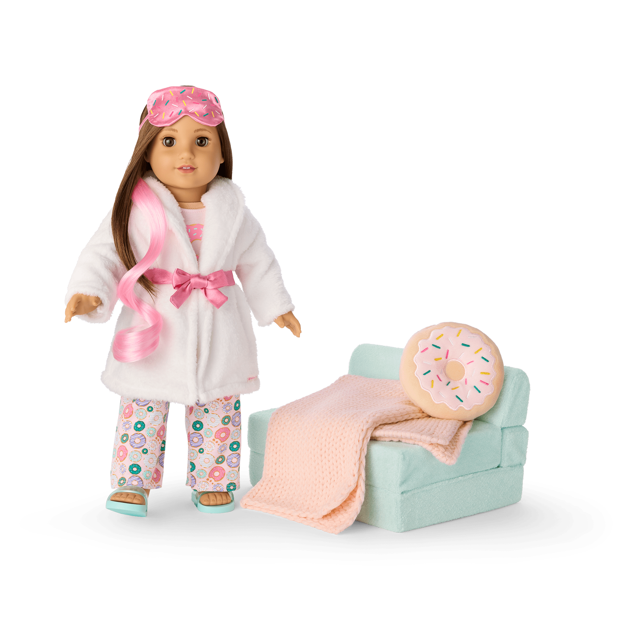 18-inch Doll Sleepover Set with Donut Pillow & PJs | Sweetest Slumber