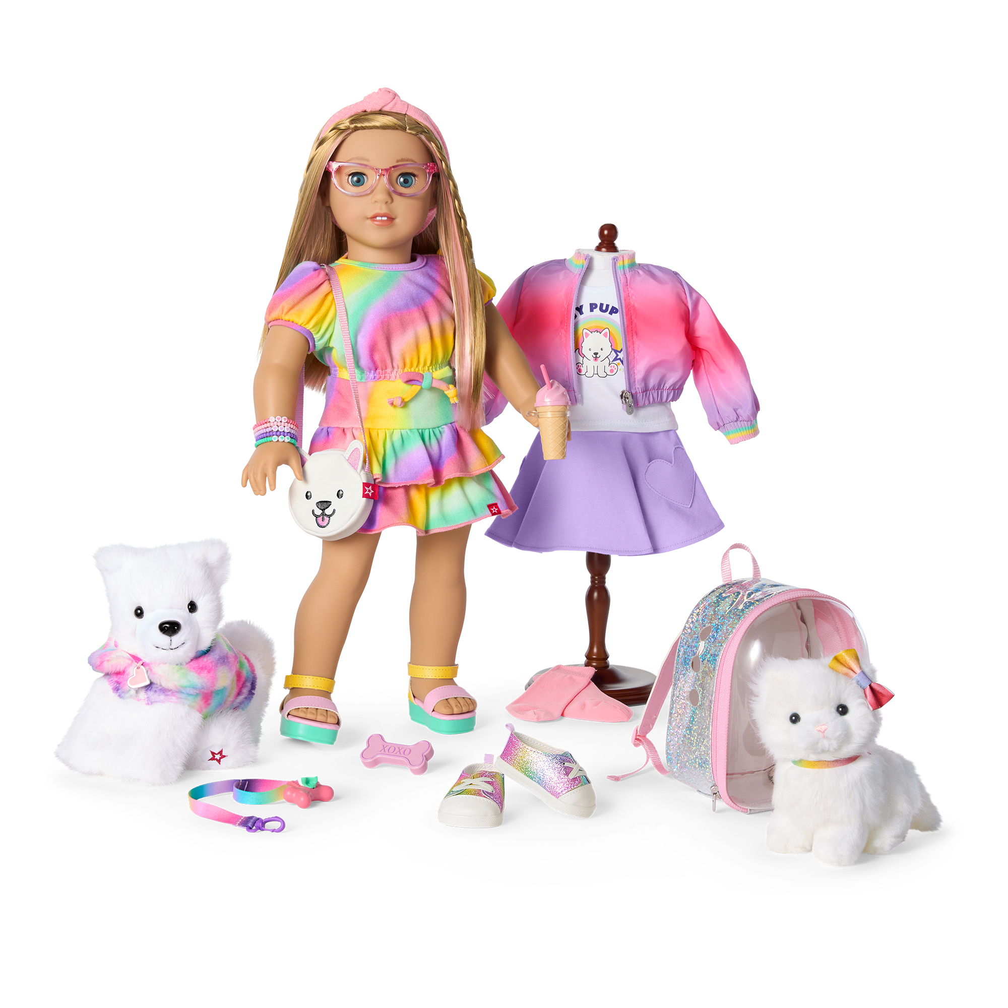 Summer McKinny 18-inch Doll Gift Set with Dog & Cat | Girl of the Year 2025