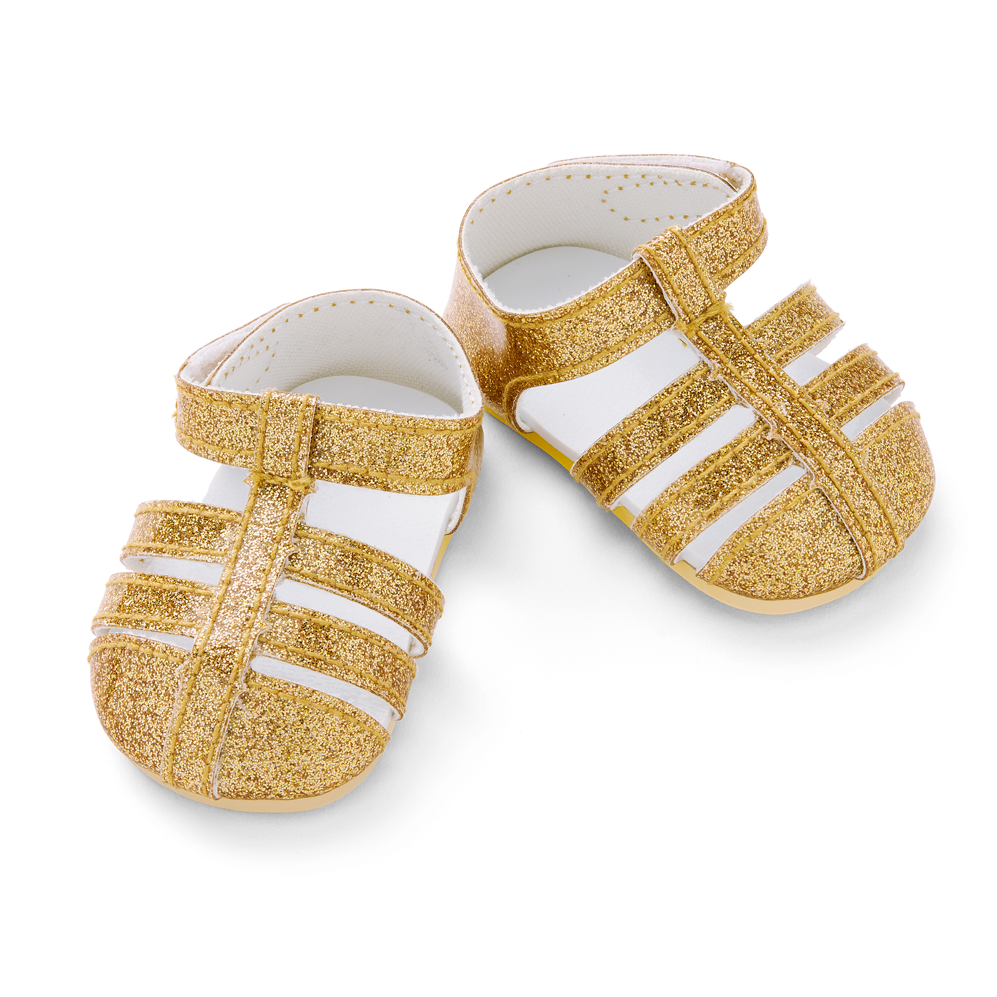 Glitter Gold Strappy Sandals for Women | GLITTR