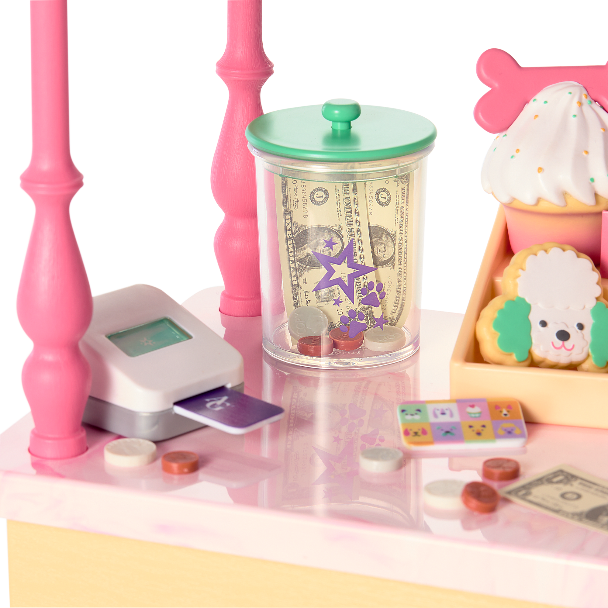 18-Inch Doll Treat Cart with Rainbow Awning & 54-Piece Playset | Summer’s™
