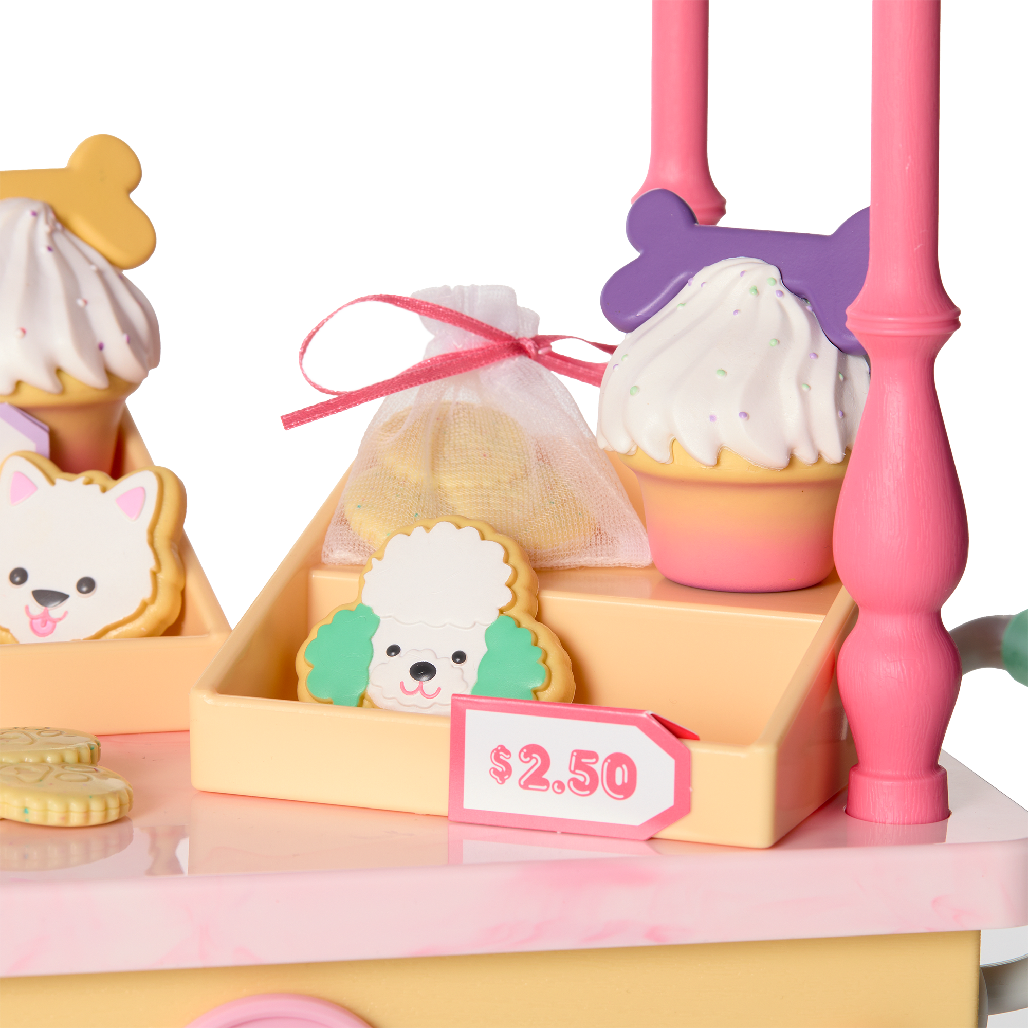 18-Inch Doll Treat Cart with Rainbow Awning & 54-Piece Playset | Summer’s™