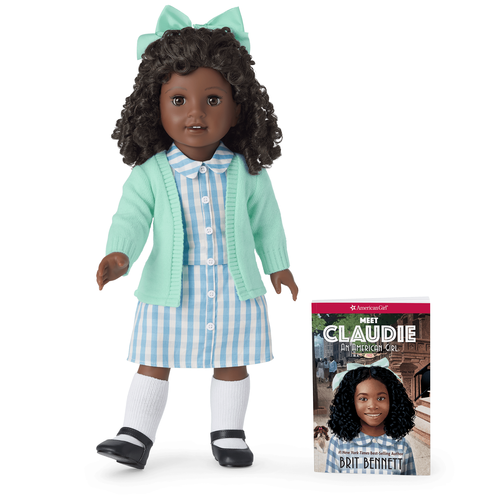 18-Inch Claudie Wells Historical Doll with Book & 1920s Accessories