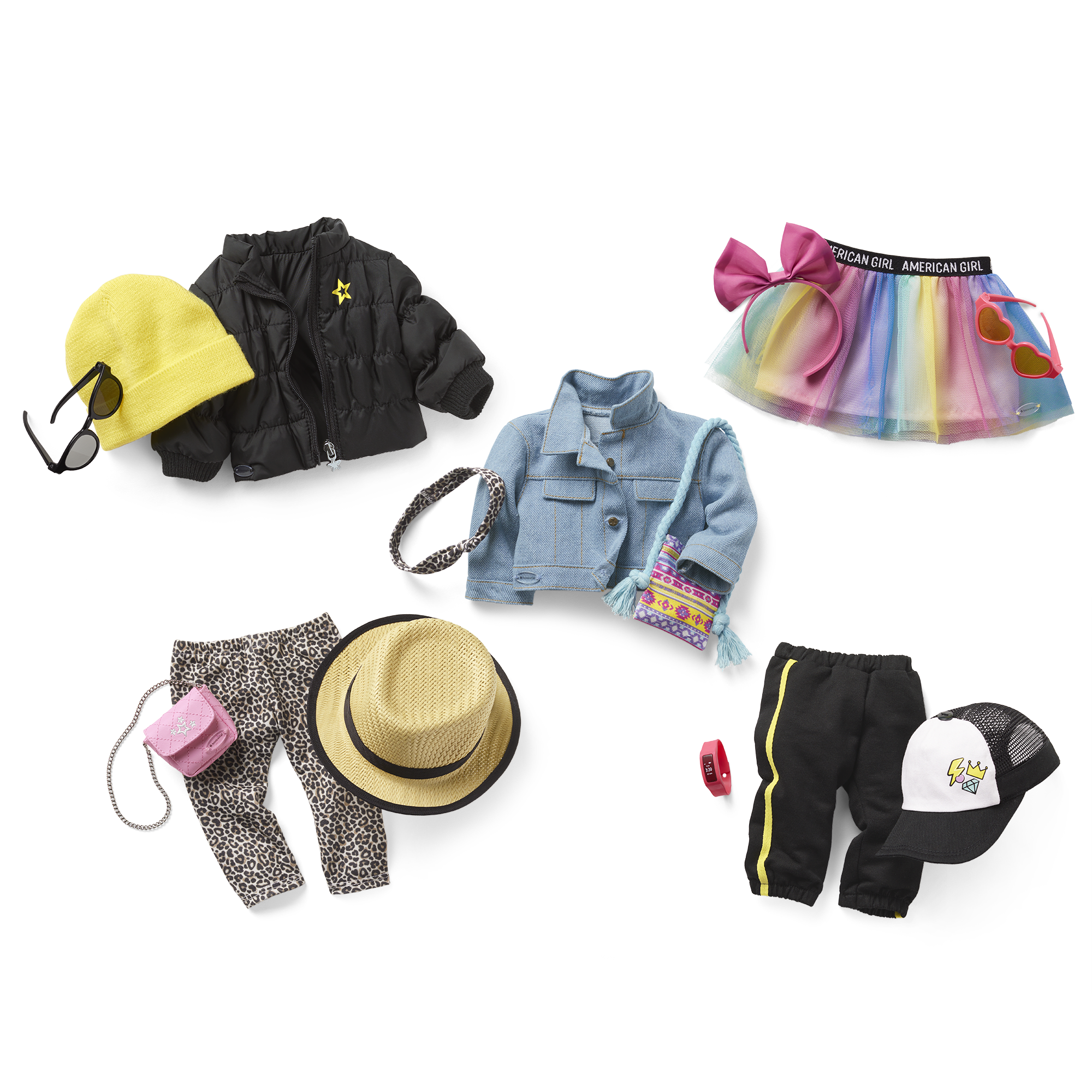 18-inch Doll Accessories Set - Sporty, Sweet & Wild Styles | Truly Me
