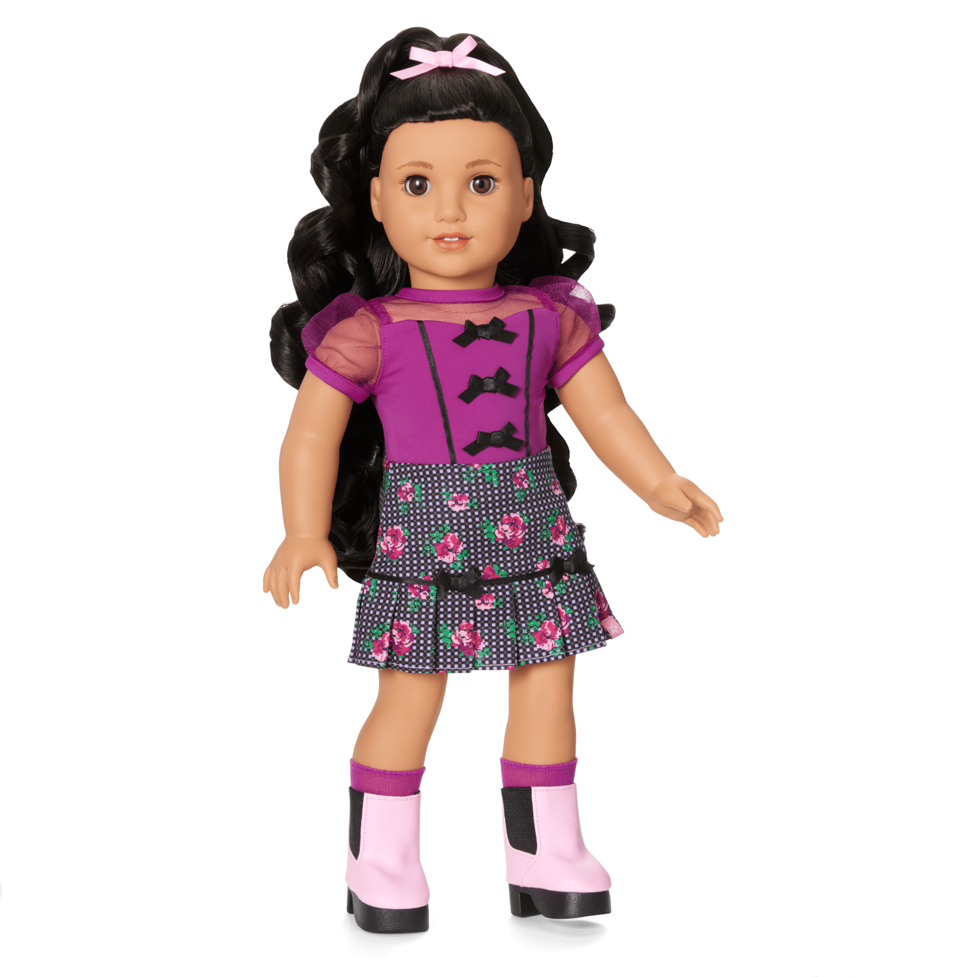 Floral 5-Piece Outfit for 18-inch Dolls | Bows & Blooms