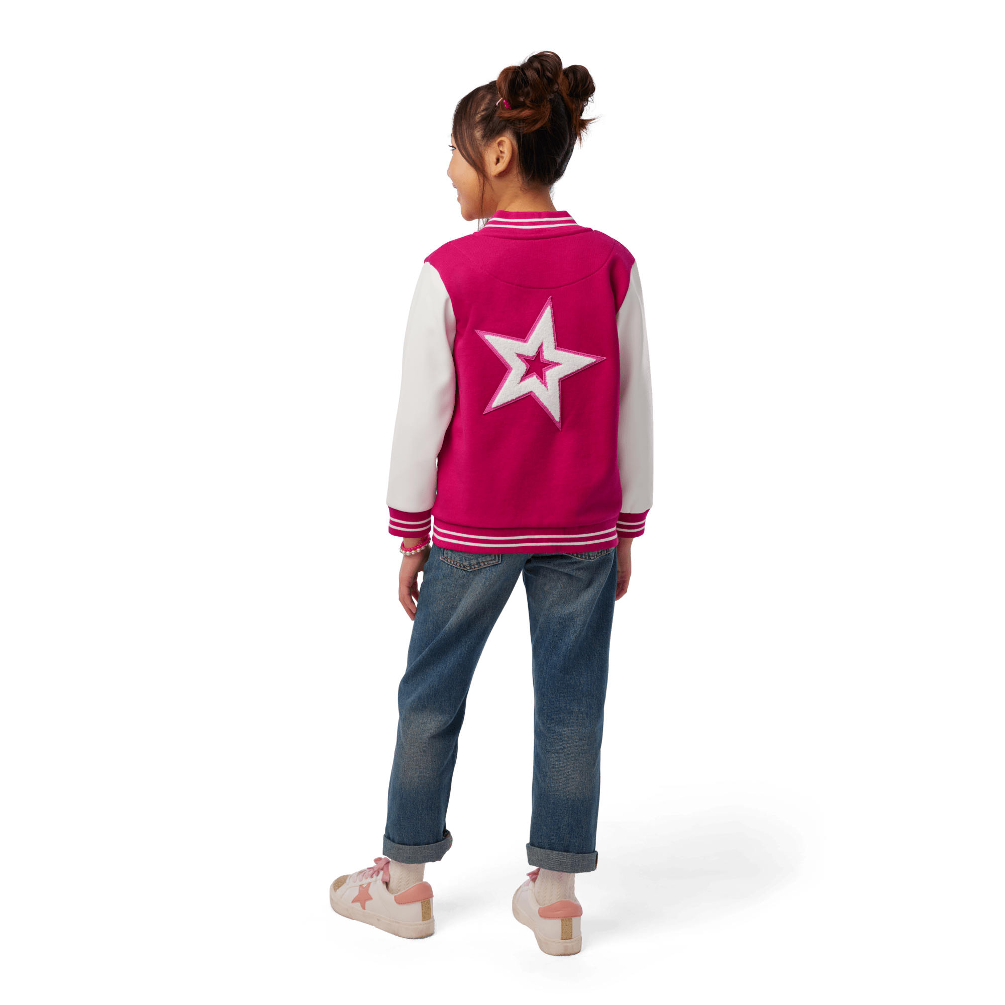 Berry Knit Varsity Jacket for Girls with AG™ Star Squad Logo | AG™