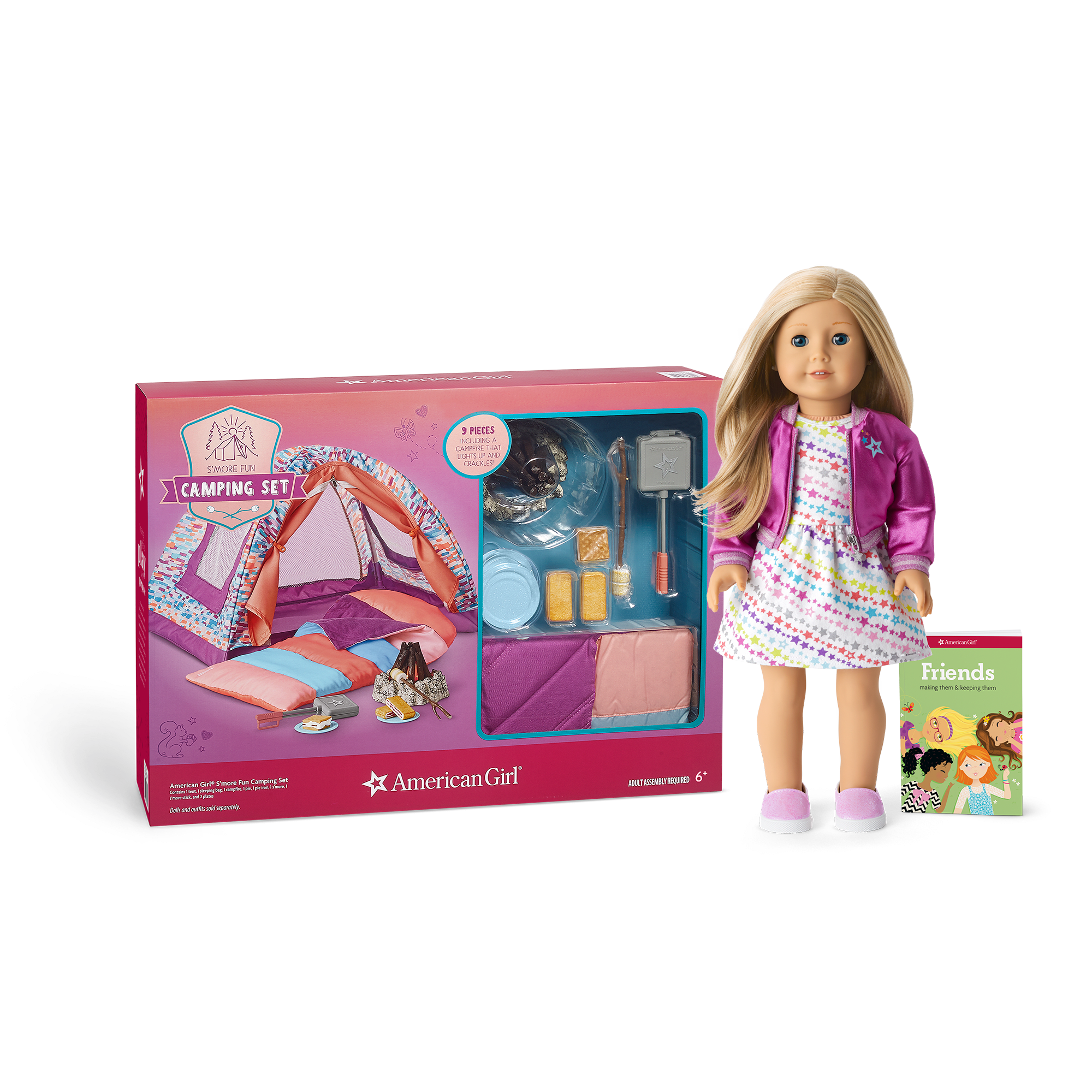 18-inch Doll with Camping Set & Blue Eyes | Truly Me #27