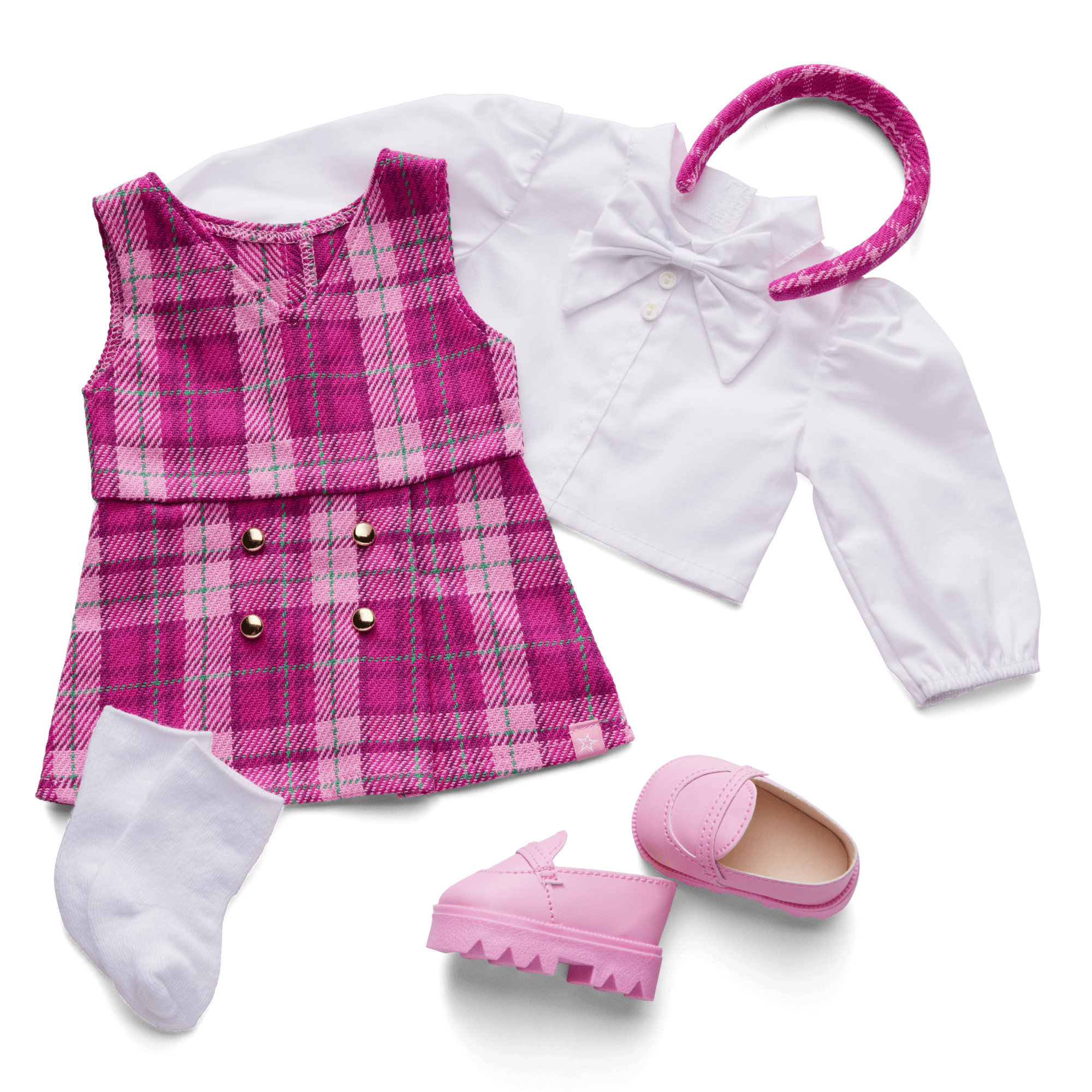 Pink & Preppy Outfit & Fashion Accessories for 18-inch Dolls | We Heart