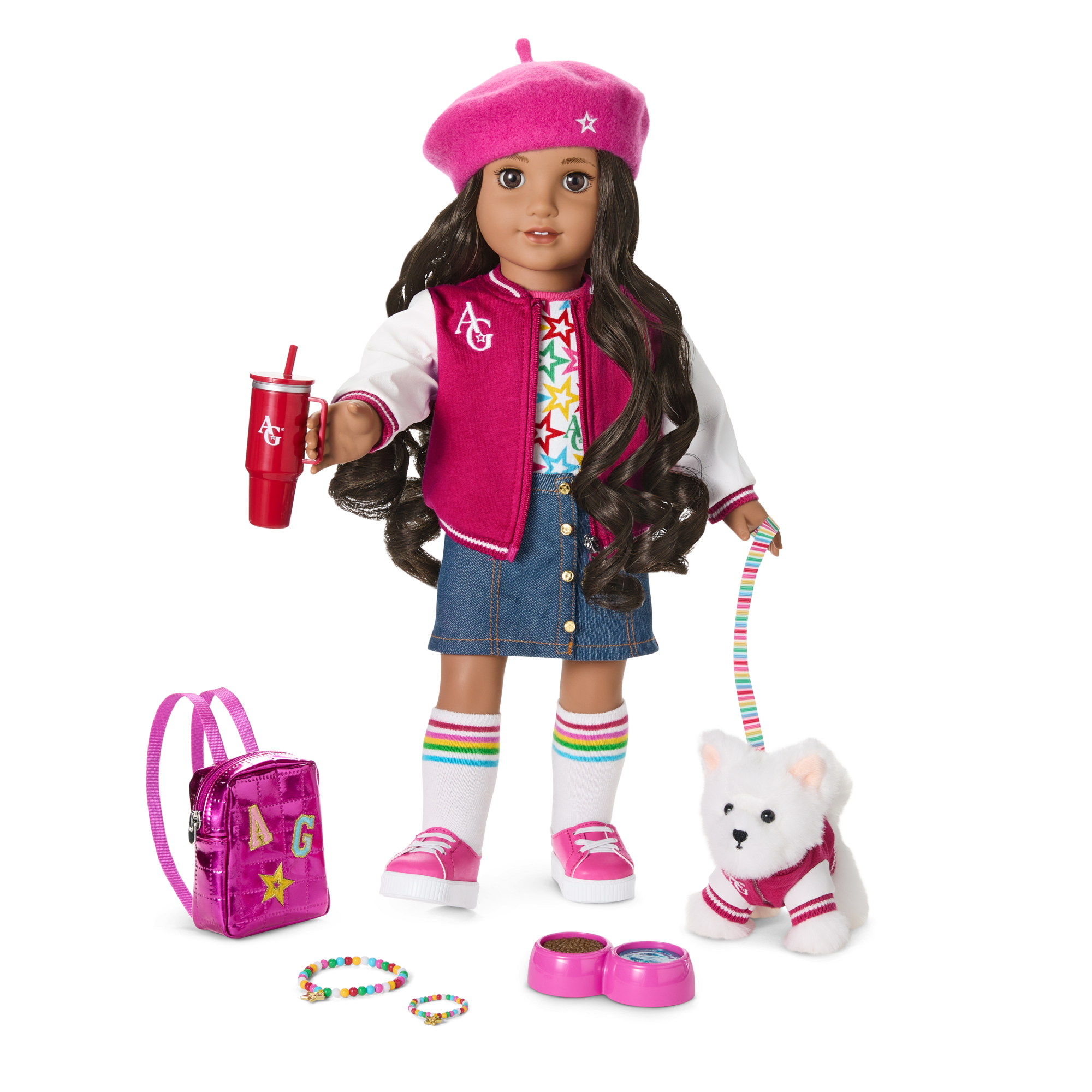 18-inch Truly Me Doll with Puppy & Backpack Bundle | AG Star Squad