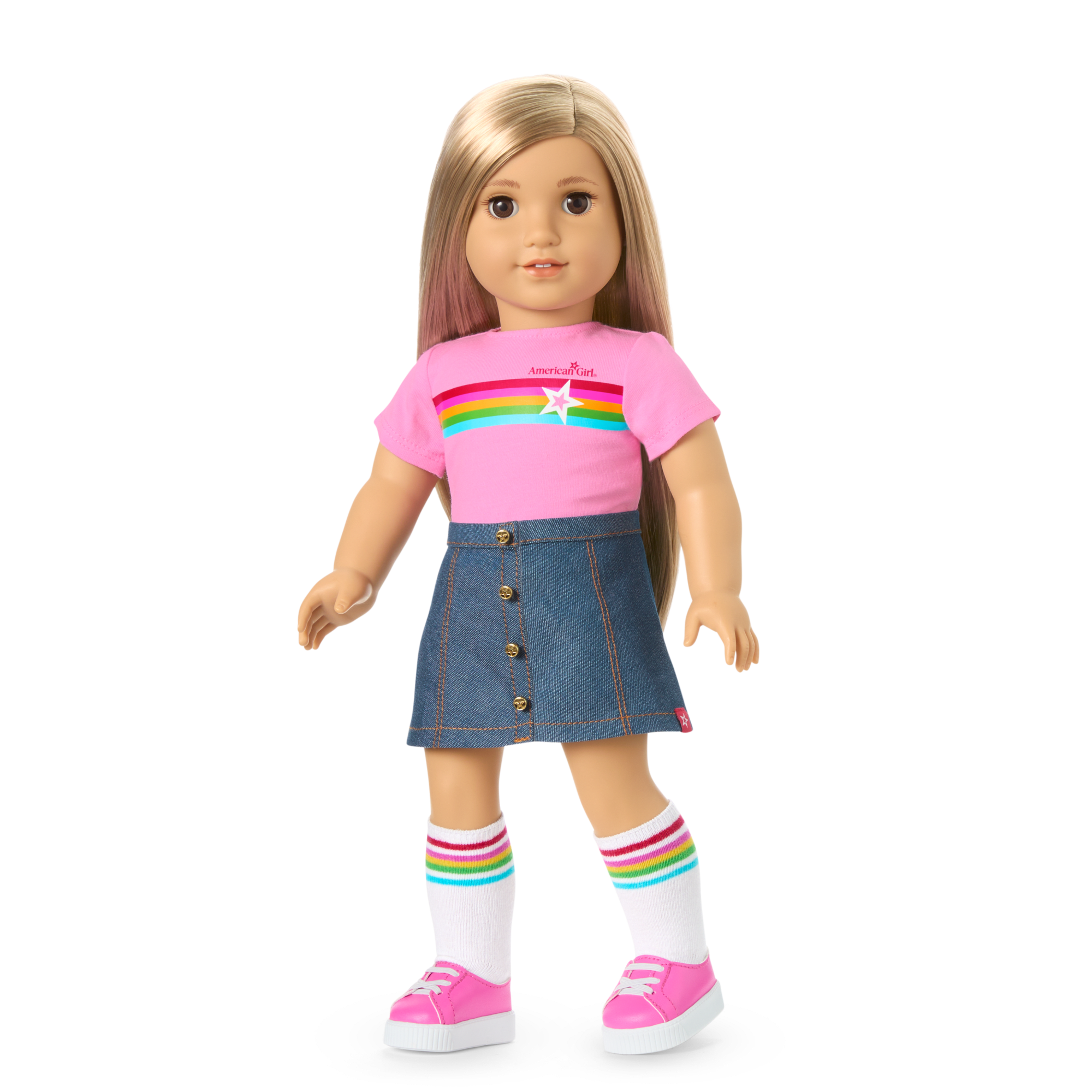 Truly Me 18-inch Doll with Puppy & Backpack Accessories | AG Star Squad Bundle