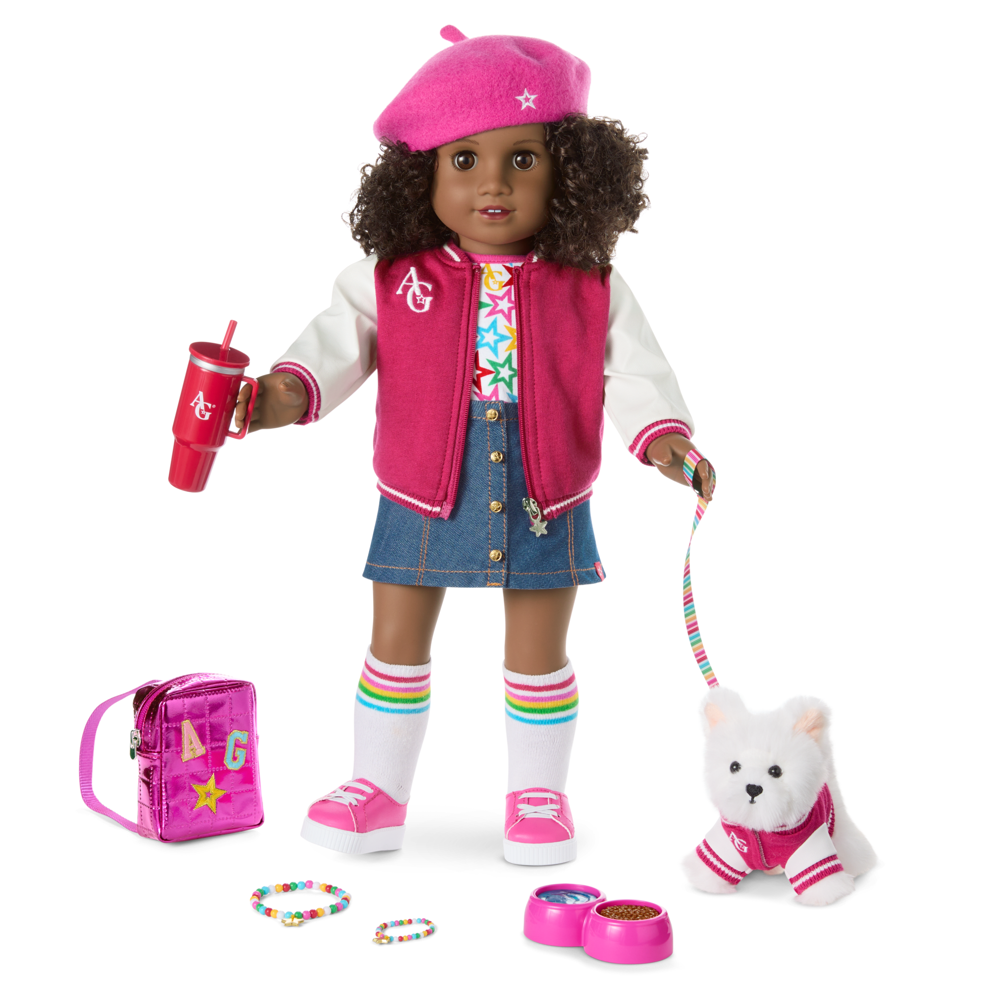 Truly Me 18-inch Doll with Puppy & Mini Backpack | AG Star Squad Bundle