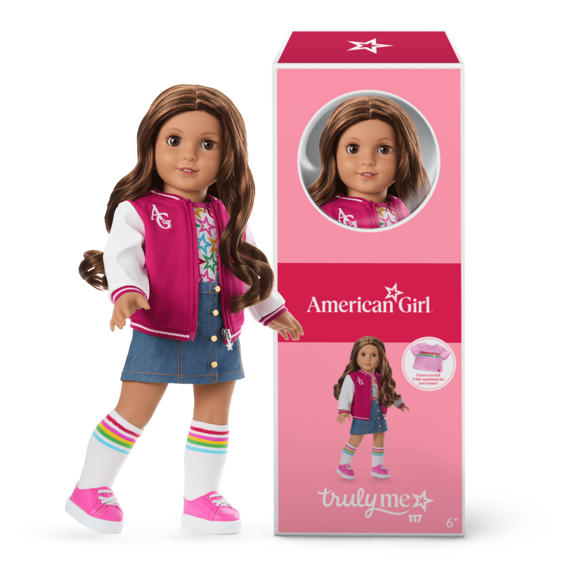 Truly Me 18-inch Doll with Puppy & Backpack Accessories | AG Star Squad Bundle