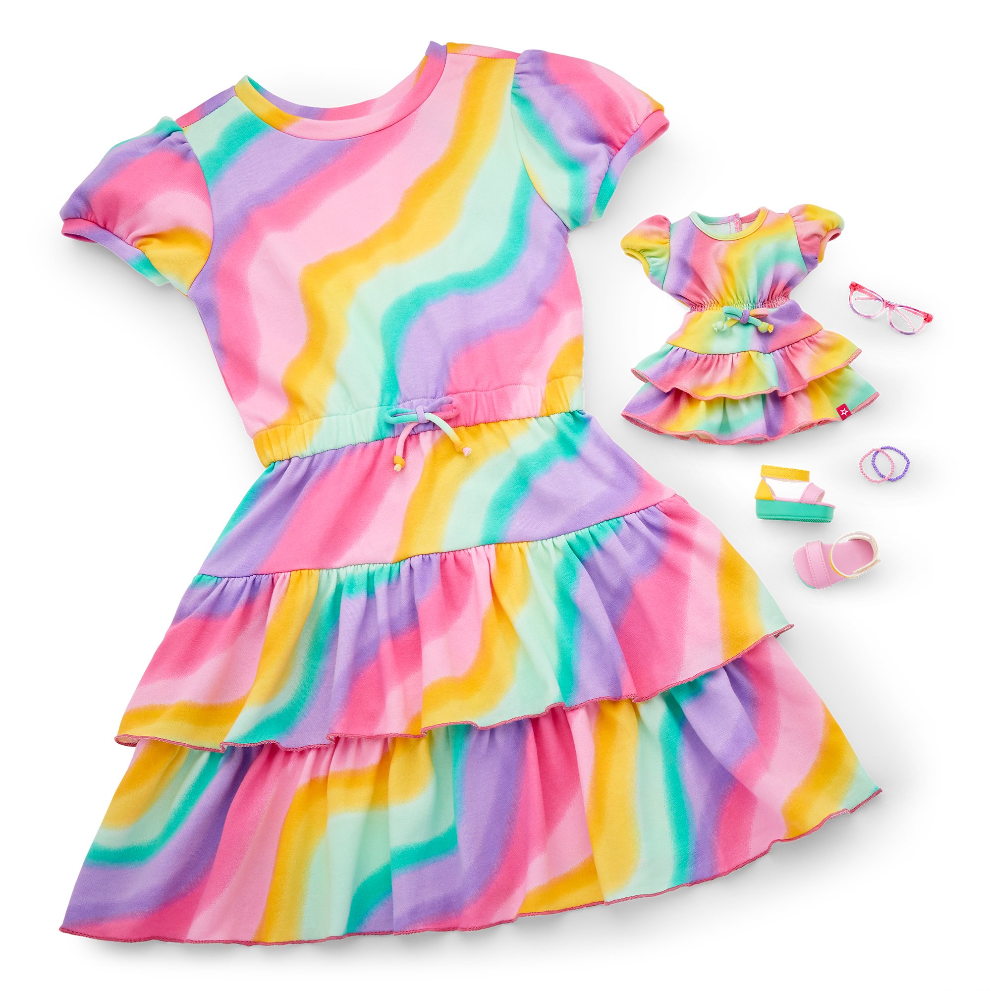 Rainbow Swirl Dress for Girls & Dolls | Summer McKinny™