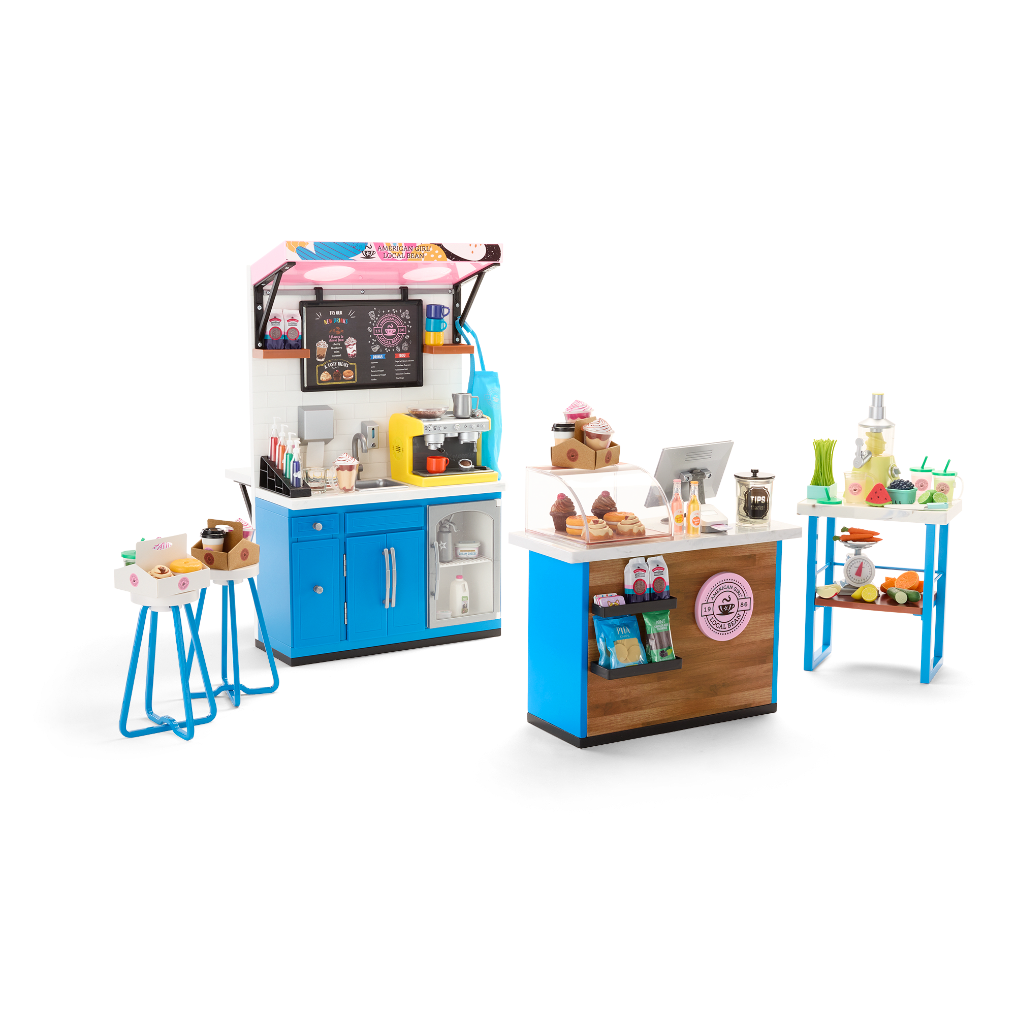 American Girl Coffee Shop Playset with Breakfast Accessories | Doll Cafe Bundle