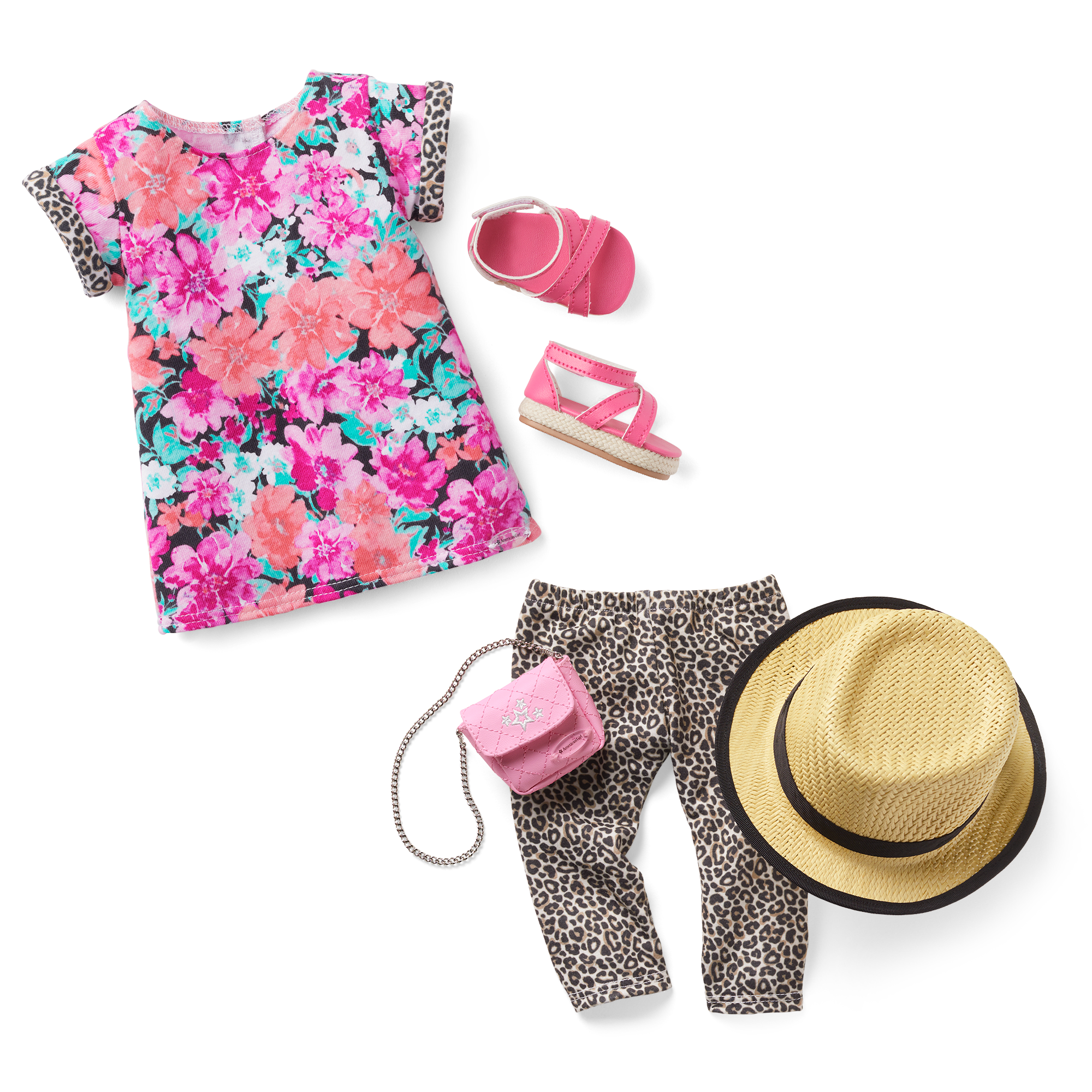 Floral & Leopard Print Outfit for 18-inch Dolls | Sweet Side Set