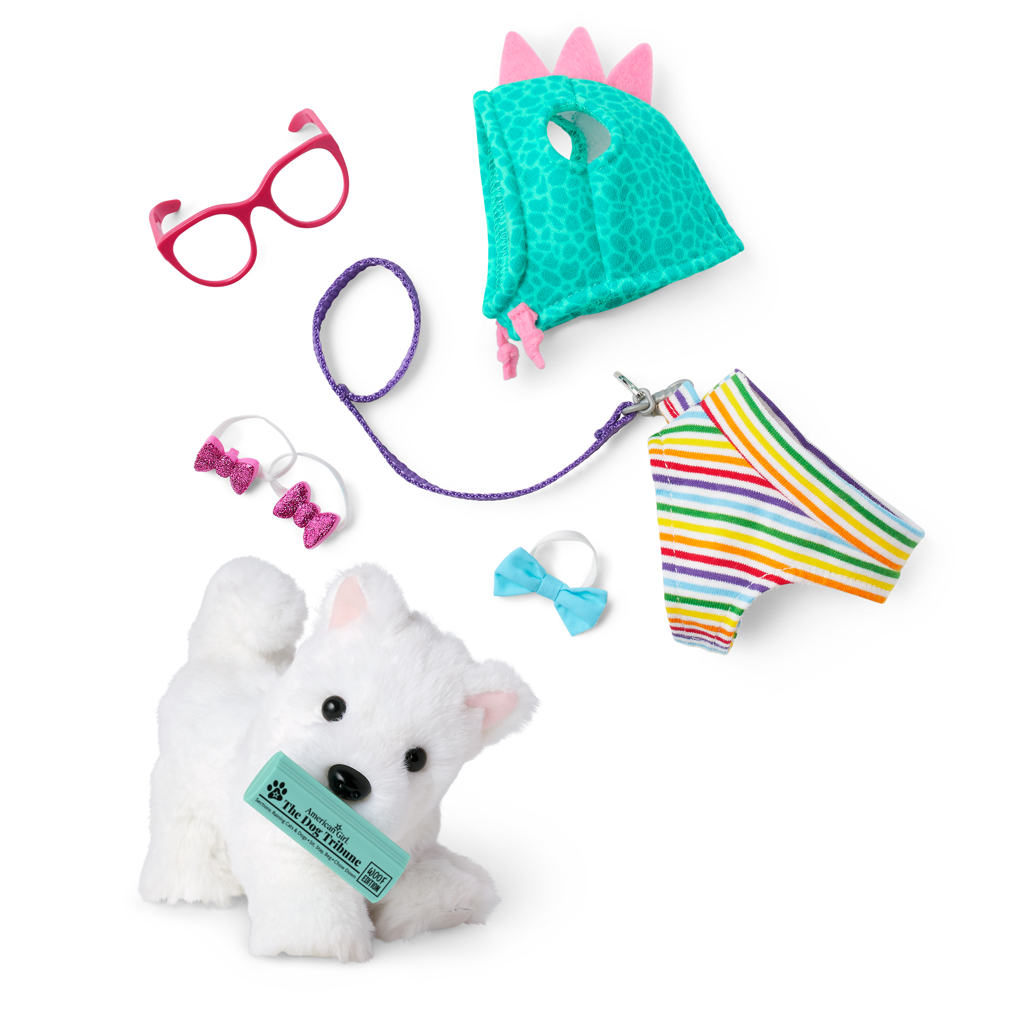 Poseable Westie Terrier Dog for 18-inch Dolls | Coconut Chip™ Pet Set