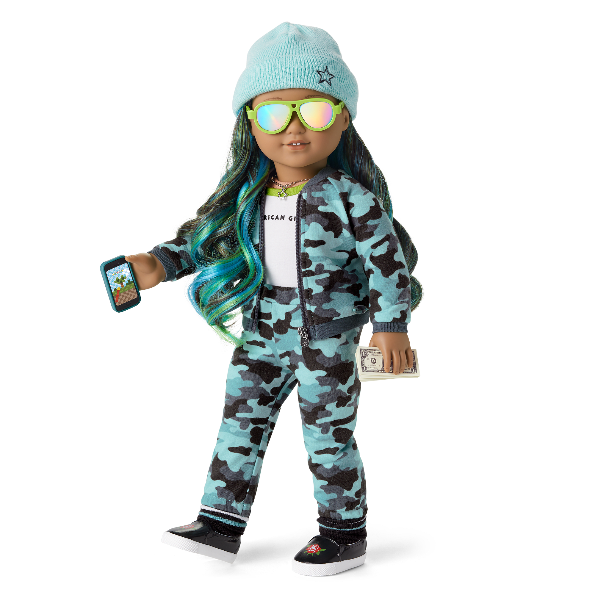 American Girl Truly Me Doll #89 in Camo with Stylish Accessories | 18" Fashion Doll