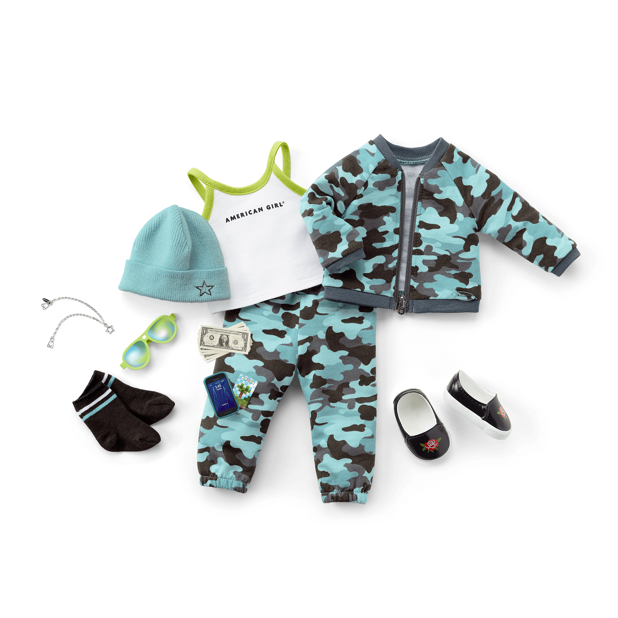 American Girl Truly Me Doll #89 in Camo with Stylish Accessories | 18" Fashion Doll