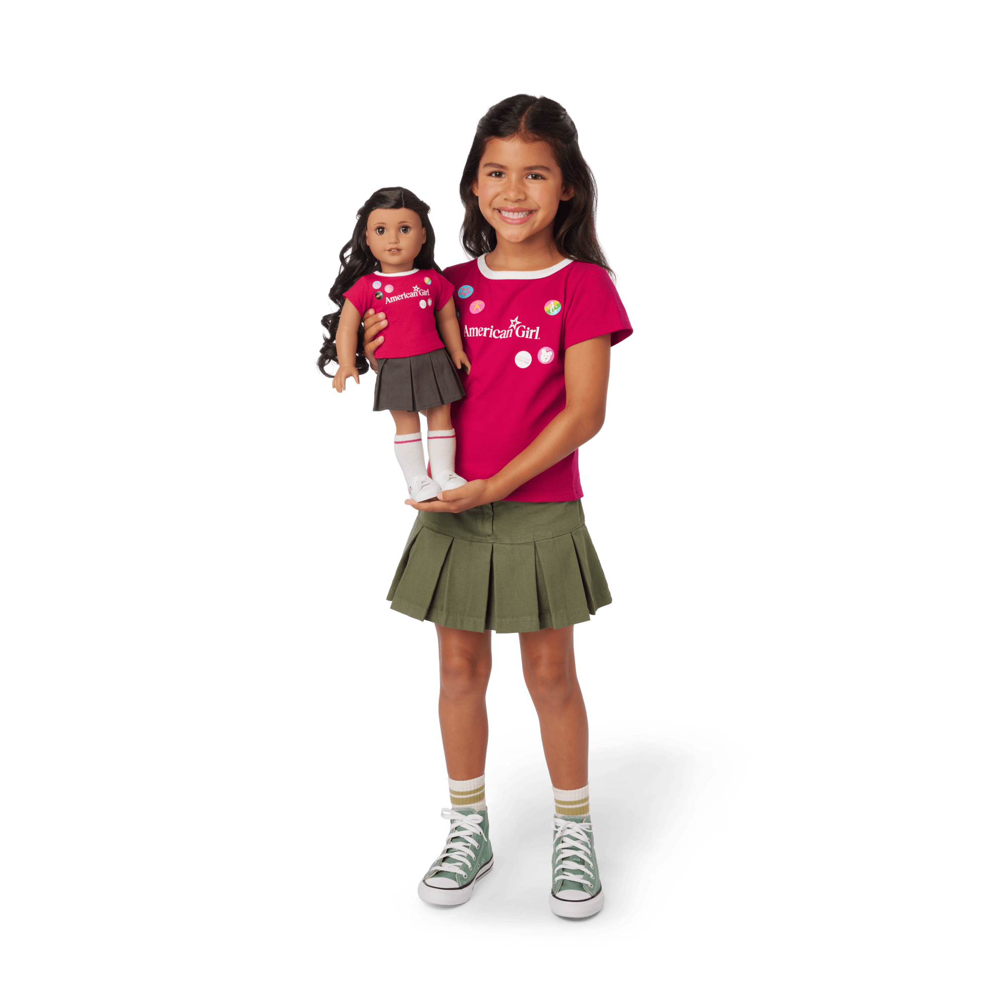 Matching Ringer Tees for Girls & 18-inch Dolls | AG™ Grin Pins