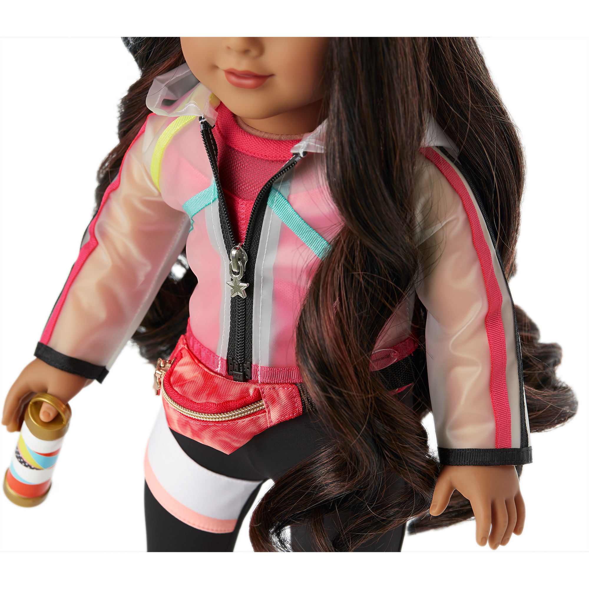 Transparent Vinyl Hooded Jacket & Watercolor Belt Bag Set | Accessys