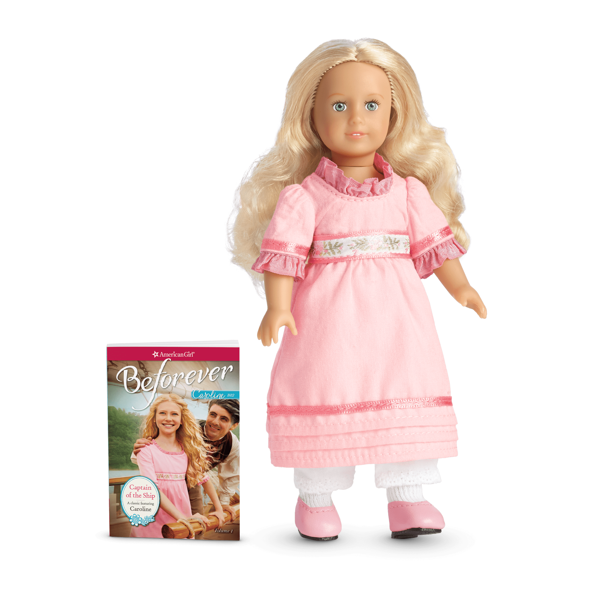 Caroline Abbott Mini Doll with Book | Historical Character 6.5"