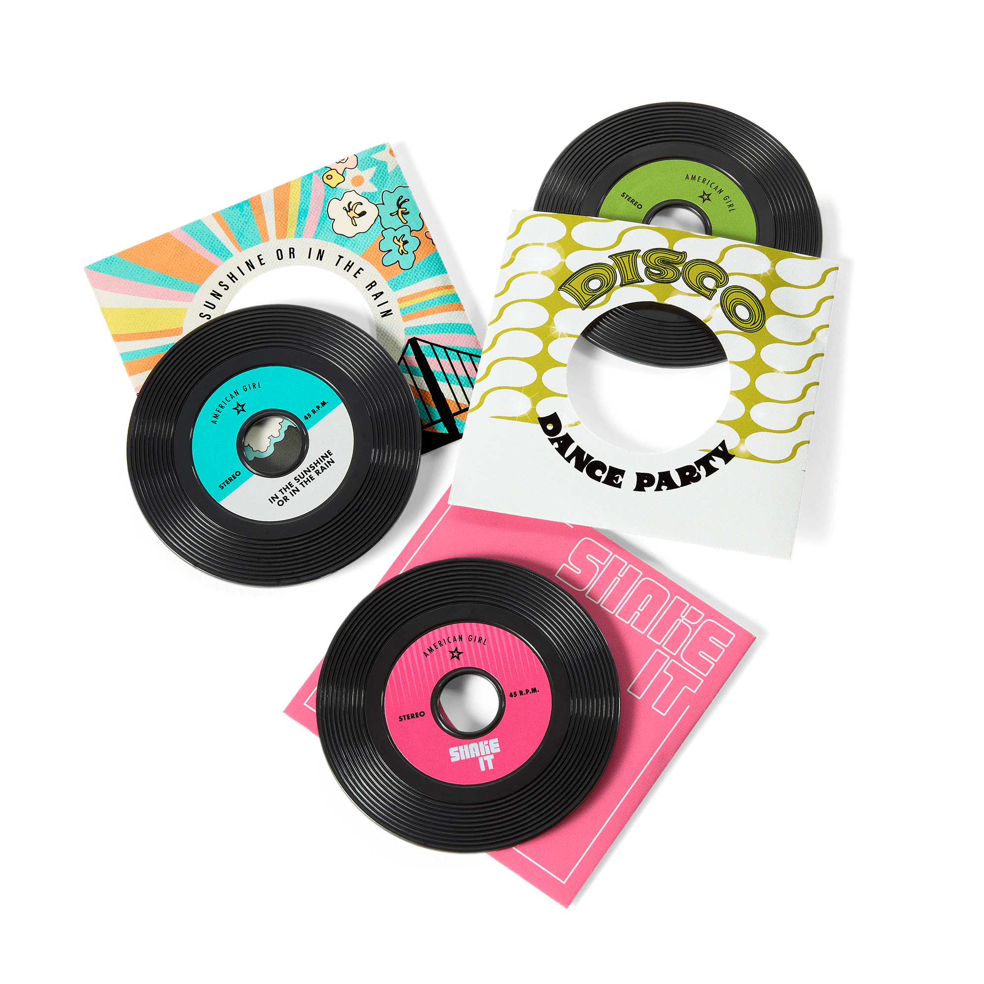 1970s Doll Music Bundle with Record Player & Floral Jumpsuit | Julie’s™