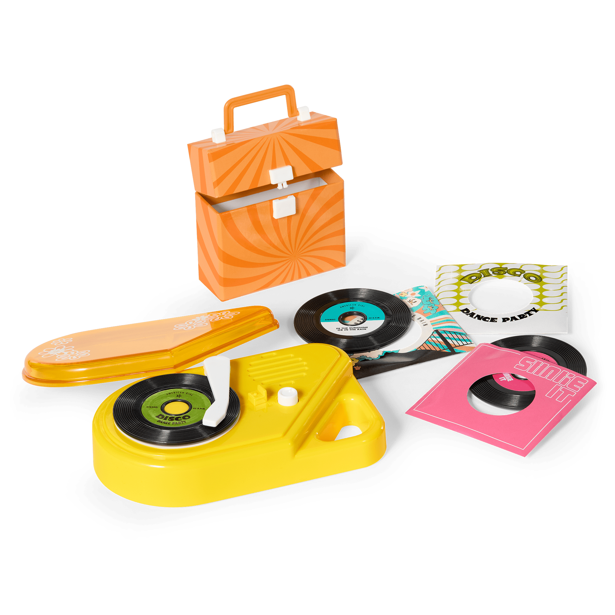 1970s Doll Music Bundle with Record Player & Floral Jumpsuit | Julie’s™