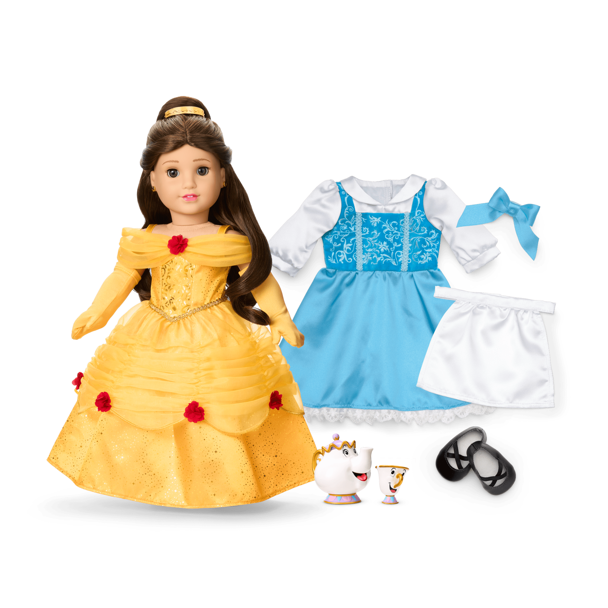 Disney Princess Belle 18-inch Doll with Village Dress & Accessories | American Girl