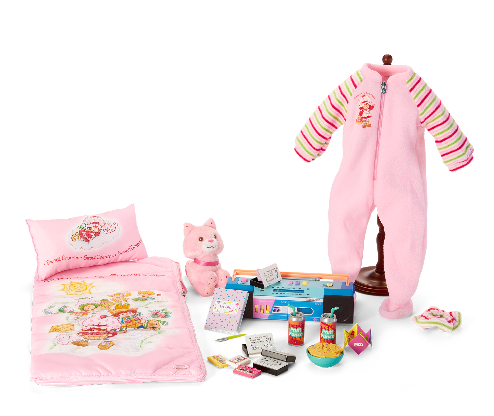 Strawberry Shortcake Doll Sleepover Set with Pajamas & Sleeping Bag | Courtney's™